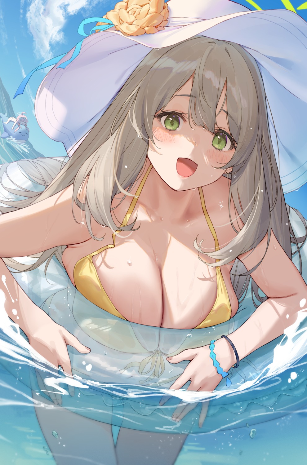 arl, bikini, blue_archive, halo, izayoi_nonomi, swimsuits, wet