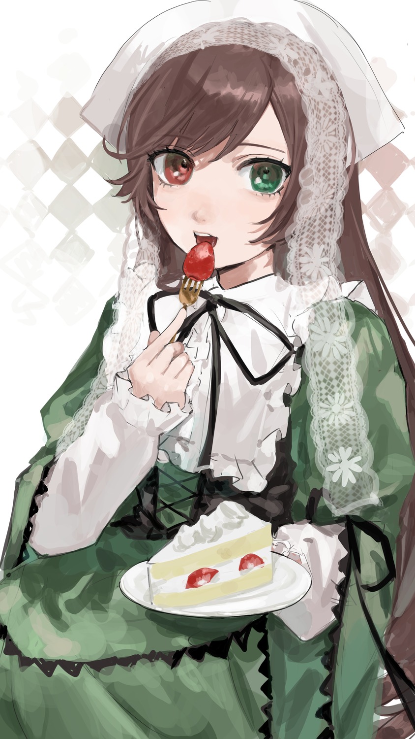 dress, heterochromia, kani_samurai, lolita_fashion, rozen_maiden, sketch, suiseiseki