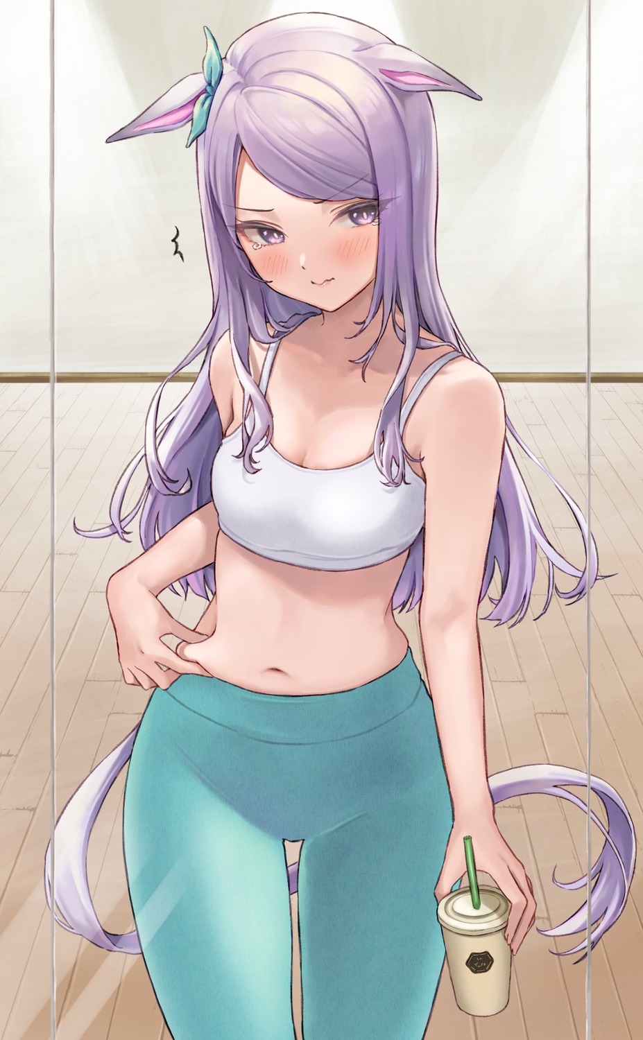 animal_ears, bra, huziko, mejiro_mcqueen_(umamusume), tail, uma_musume_pretty_derby