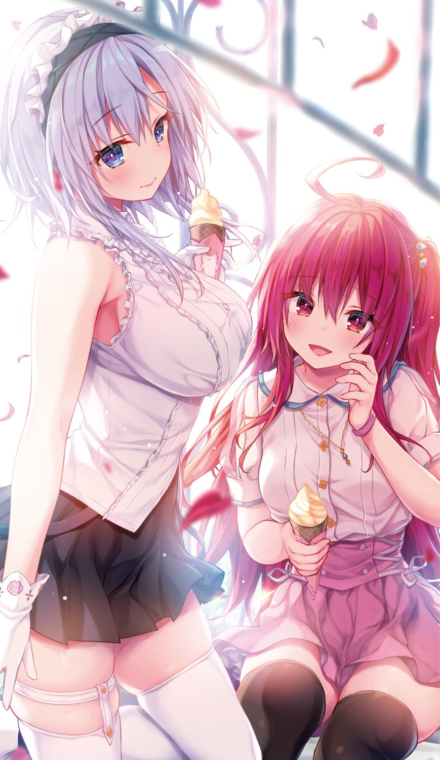 garter, himeji_shirayuki, konomi, liar_liar, maid, saionji_sarasa, stockings, thighhighs