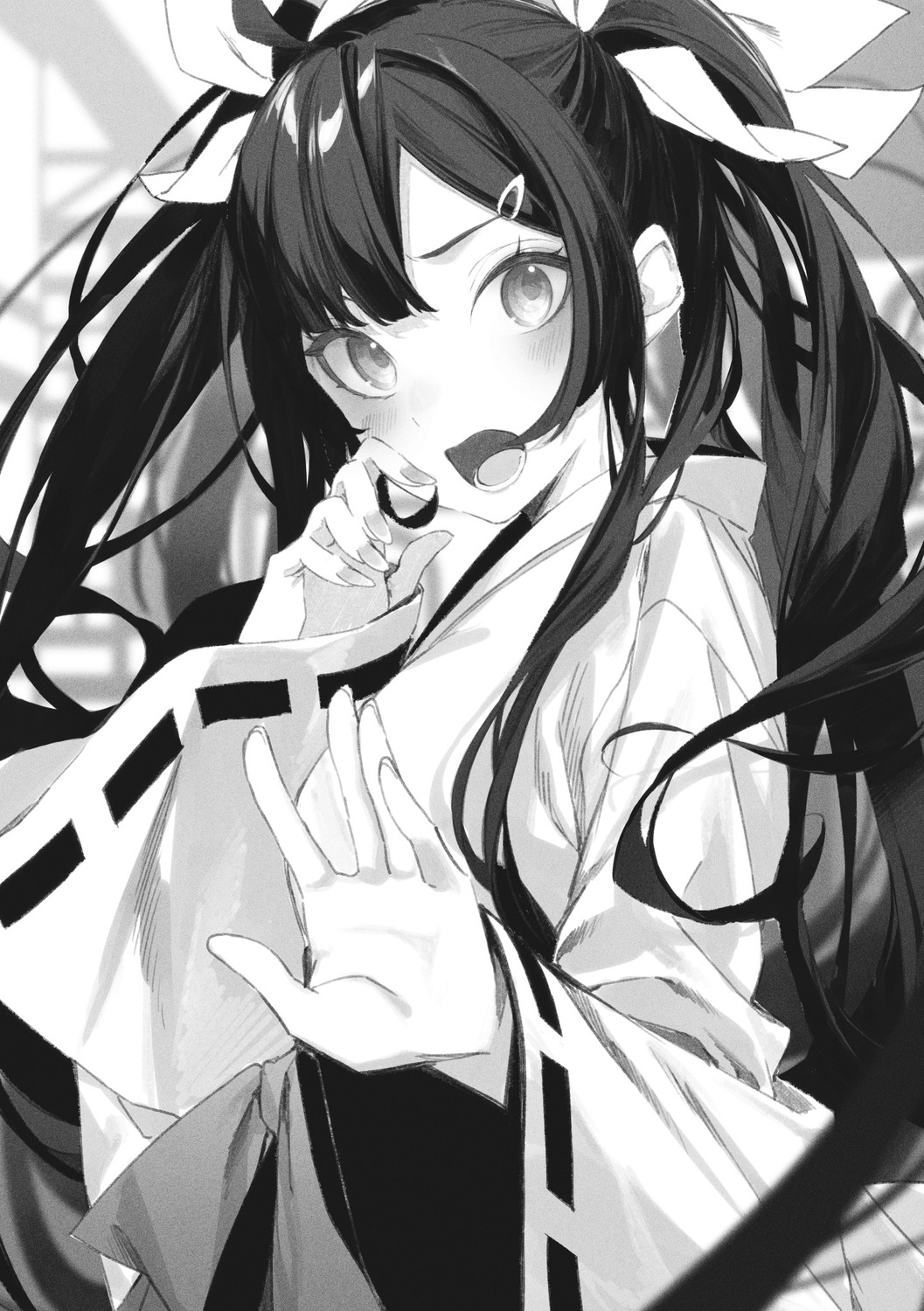 isekai_de_cheat_skill_wo_te_ni_shita_ore_wa_genjitsu_sekai_wo_mo_musou_suru, kagurazaka_mai, kuwashima_rein, miko, monochrome