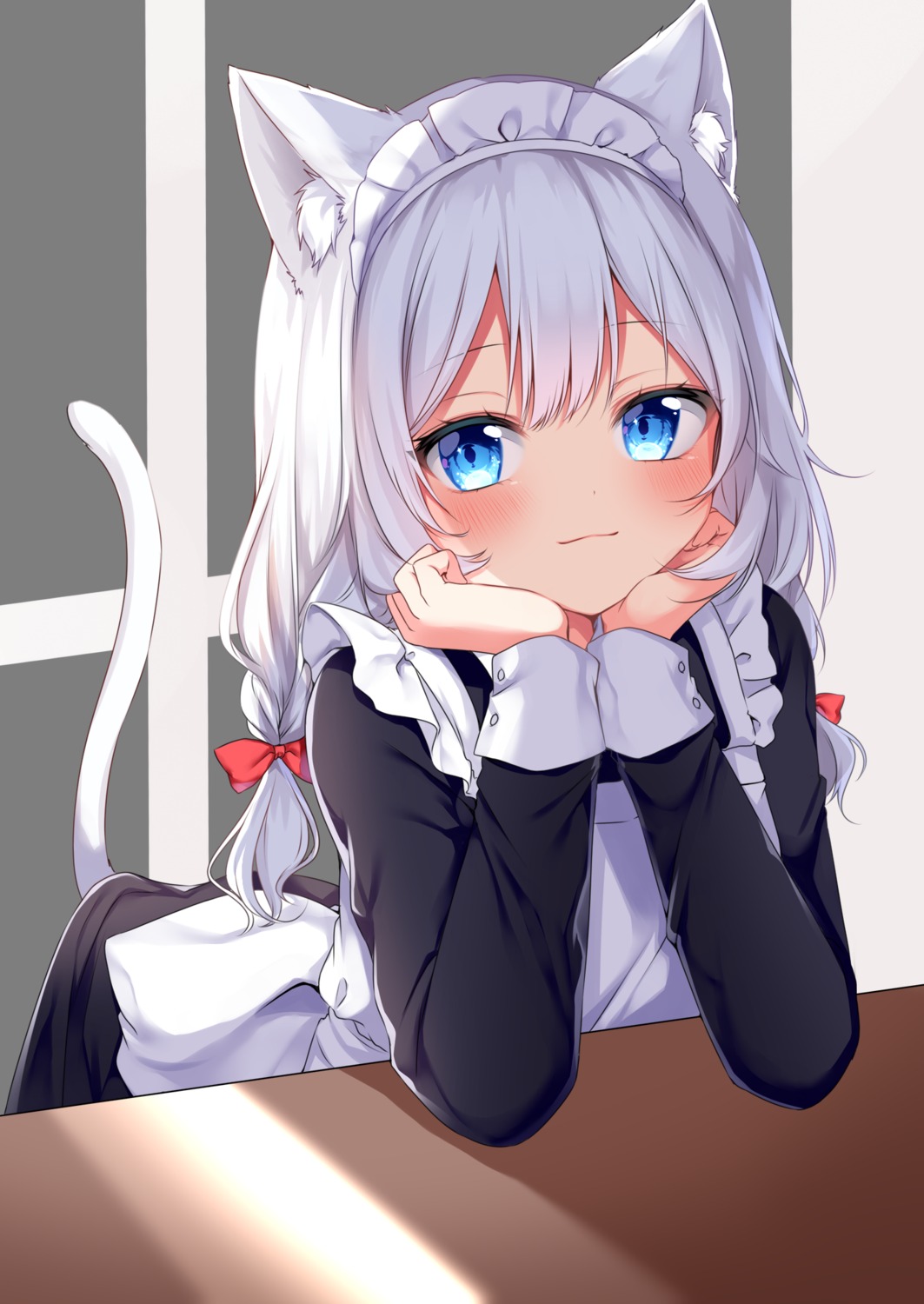 animal_ears, maid, nekomimi, shinonome_asu, tail, transparent_png