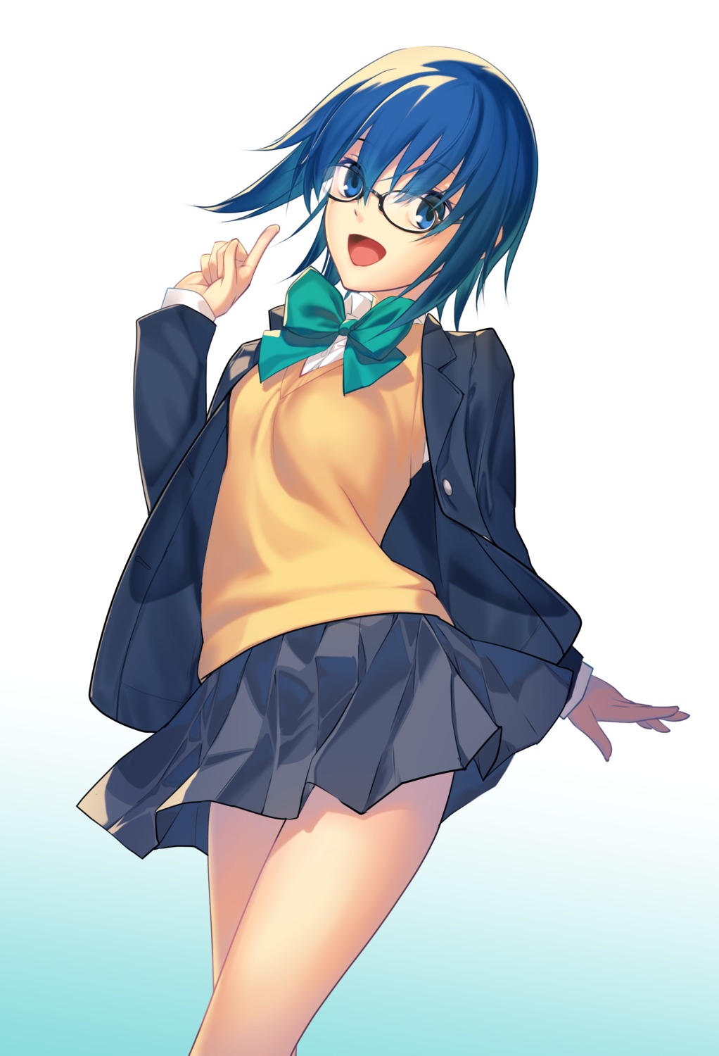 ciel, megane, seifuku, sweater, tentwo0602, tsukihime