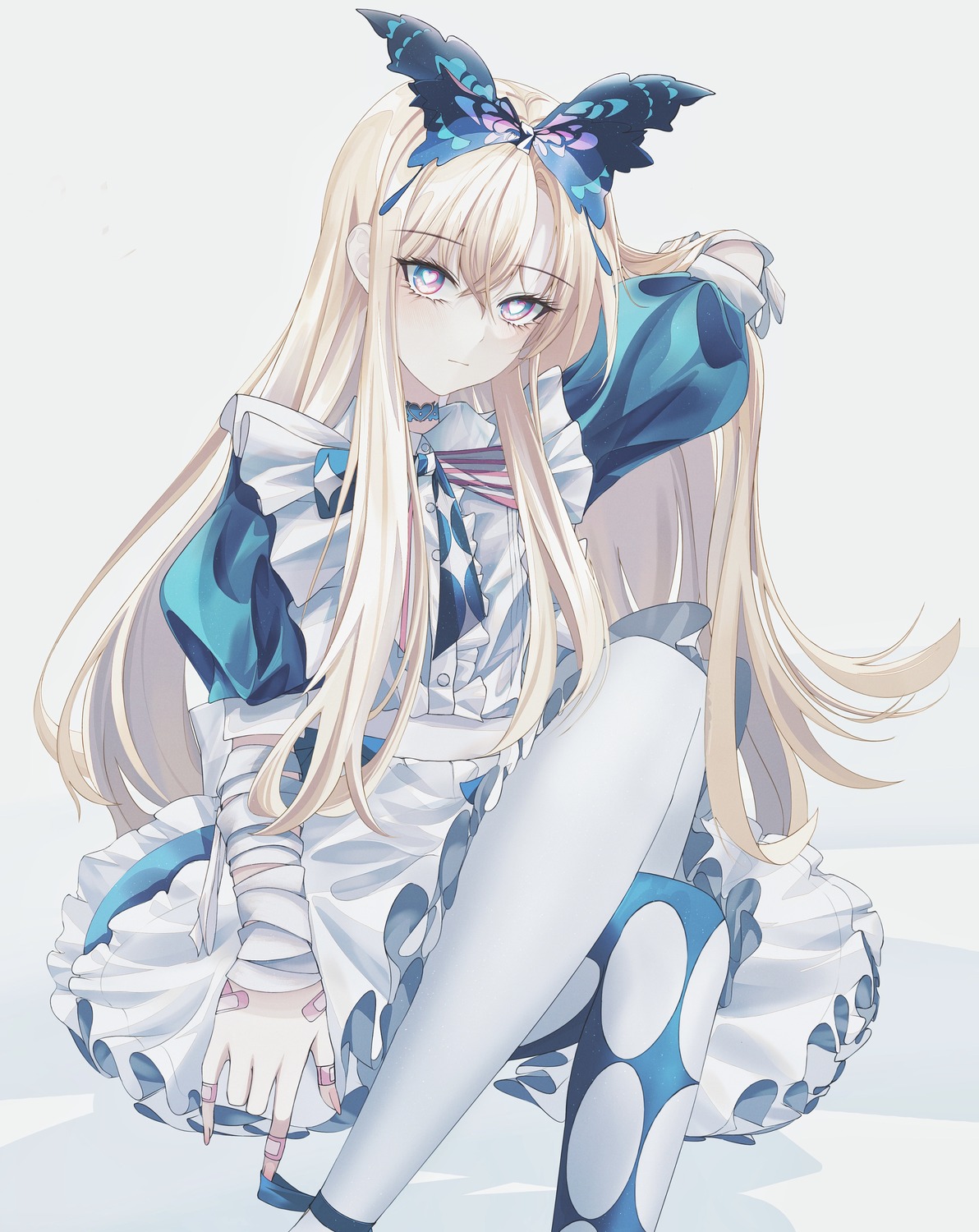 alice_(grimlight), bandages, bandaid, dress, grimlight, ninsty、, pantyhose