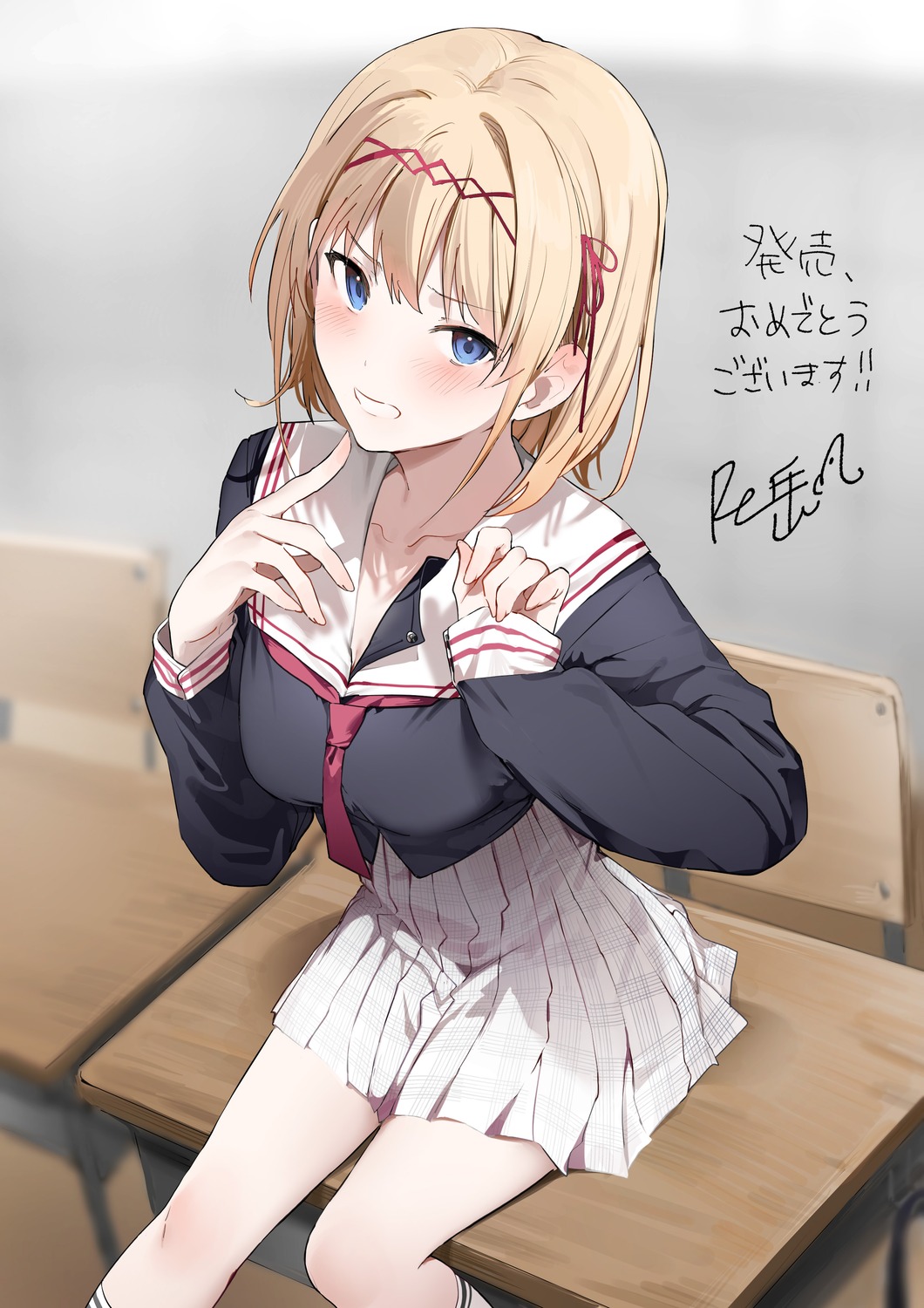 kamishiro_airi, kisunante_dekinaidesho?_to_chohatsu_suru_osananajimi_wo_wakara_sete_yattara_yosoijo_ni_dereta, seifuku, xretakex