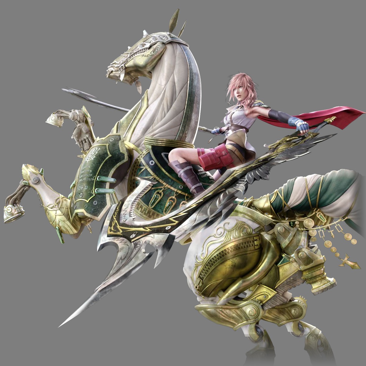 cg, final_fantasy, final_fantasy_xiii, lightning, odin_(final_fantasy), square_enix, sword, transparent_png