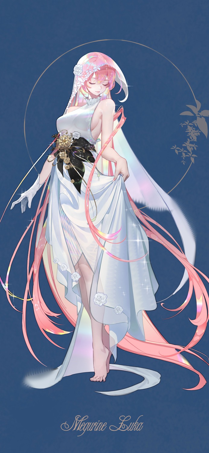 dress, megurine_luka, no_bra, see_through, tagme, vocaloid