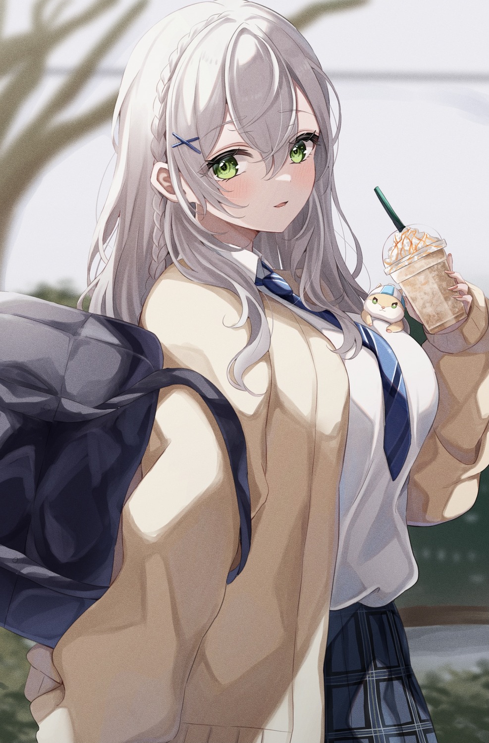 hololive, sa-ya, seifuku, shirogane_noel, sweater