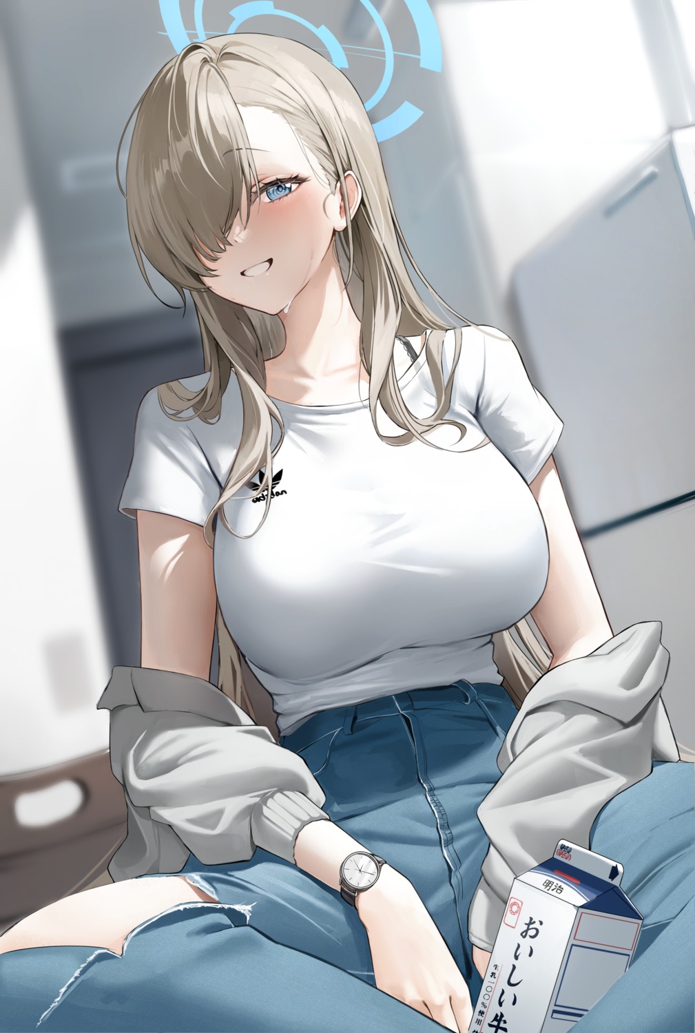 2sham, blue_archive, halo, ichinose_asuna, torn_clothes