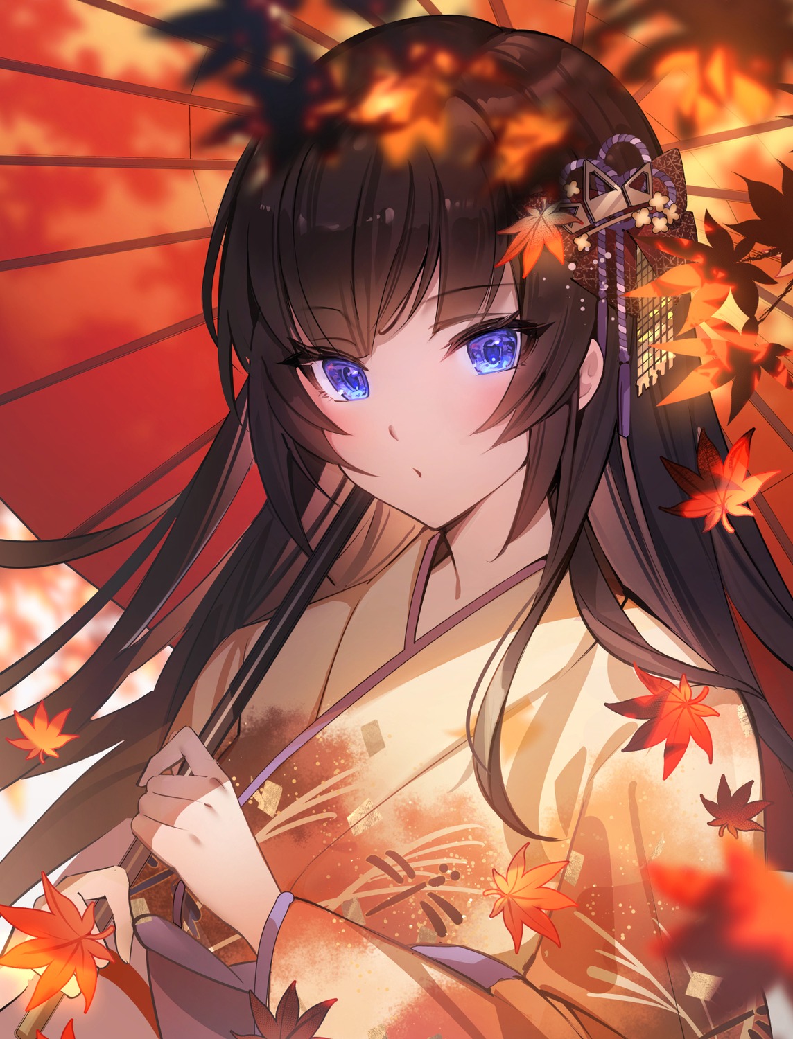 japanese_clothes, noir_eku, umbrella