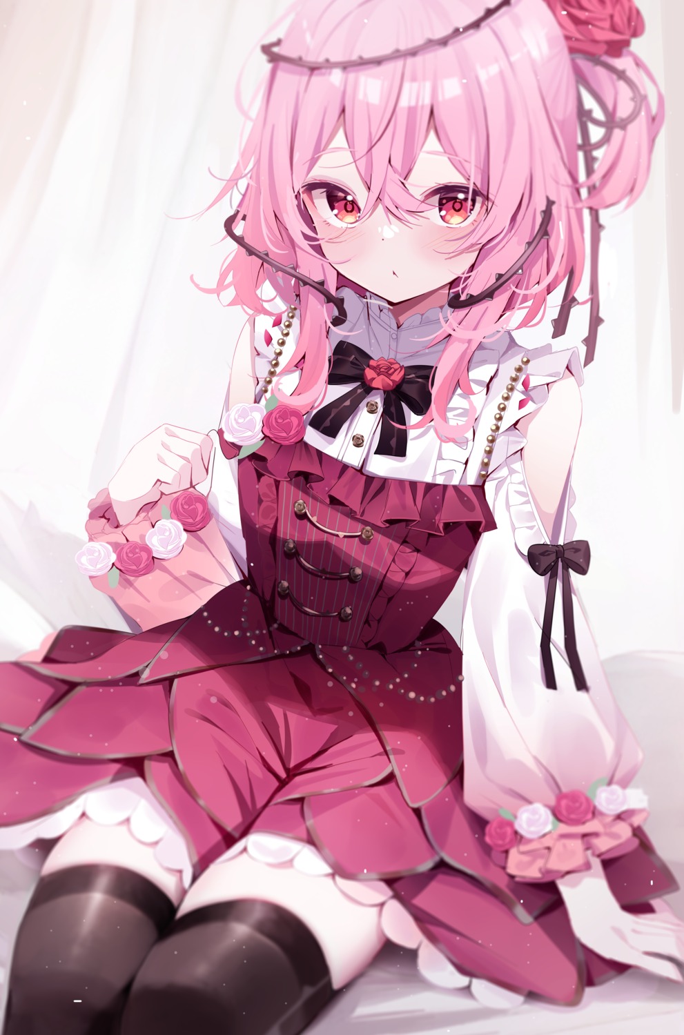 deyui, dress, lolita_fashion, nijisanji, nijisanji_en, rosemi_lovelock, thighhighs