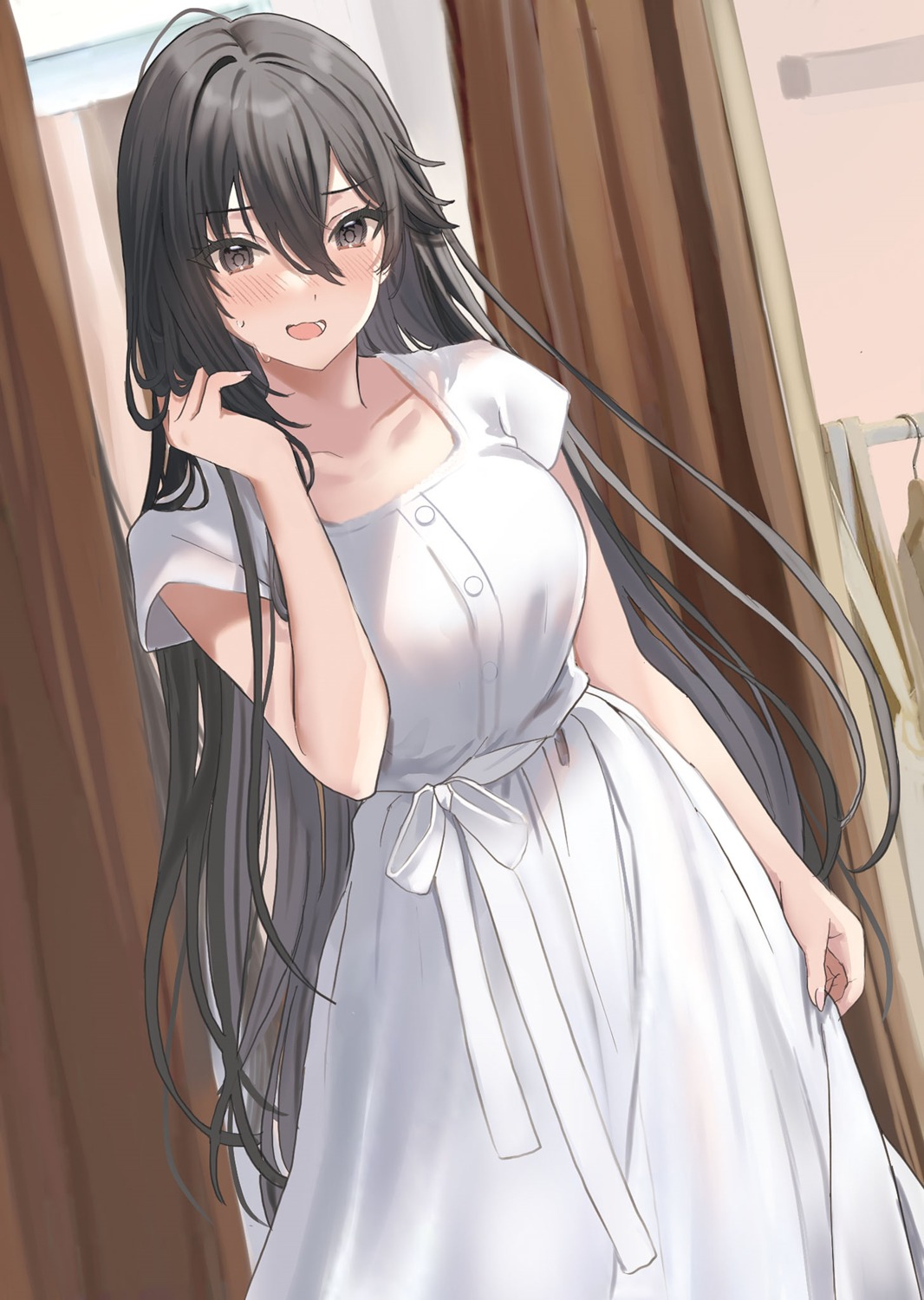 dress, hamu, shimizu_kei, tonari_no_seki_no_yankee_shimizu-san_ga_kami_wo_kuroku_sometekita