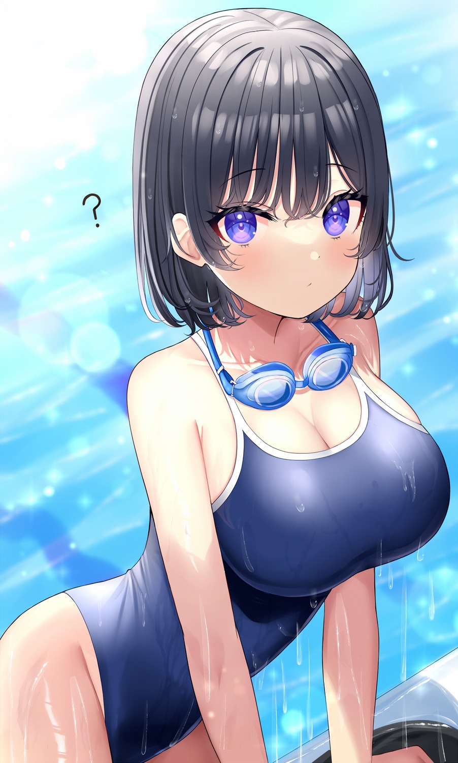 mizukoshi_(marumi), swimsuits, wet