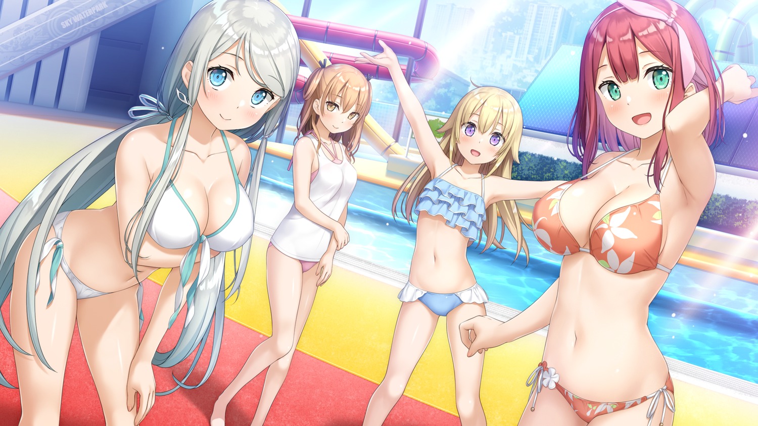 asakura_kirika, bikini, cube, game_cg, kamisama_no_youna_kimi_e, kantoku, rana_liddell-hart, sonomura_haduki, swimsuits, tsukuyomi_(kamisama_no_youna_kimi_e)