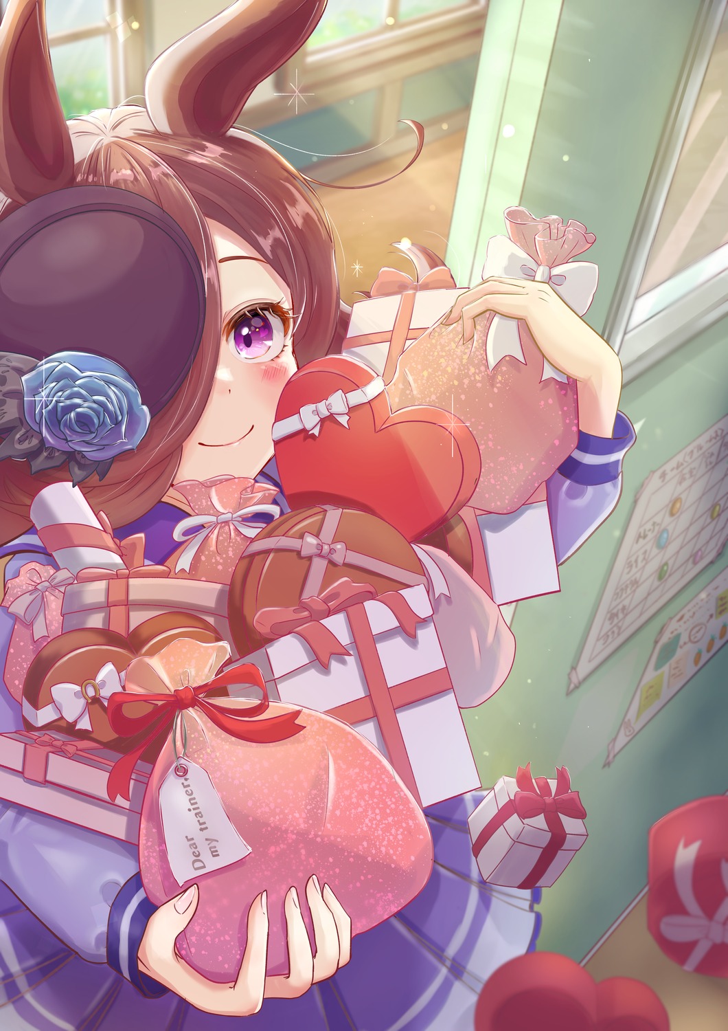 animal_ears, kongariinu, rice_shower_(umamusume), seifuku, uma_musume_pretty_derby, valentine