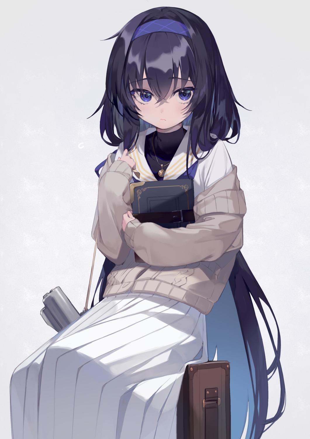 amana_(pocketkey), blue_archive, kozeki_ui, seifuku, sweater