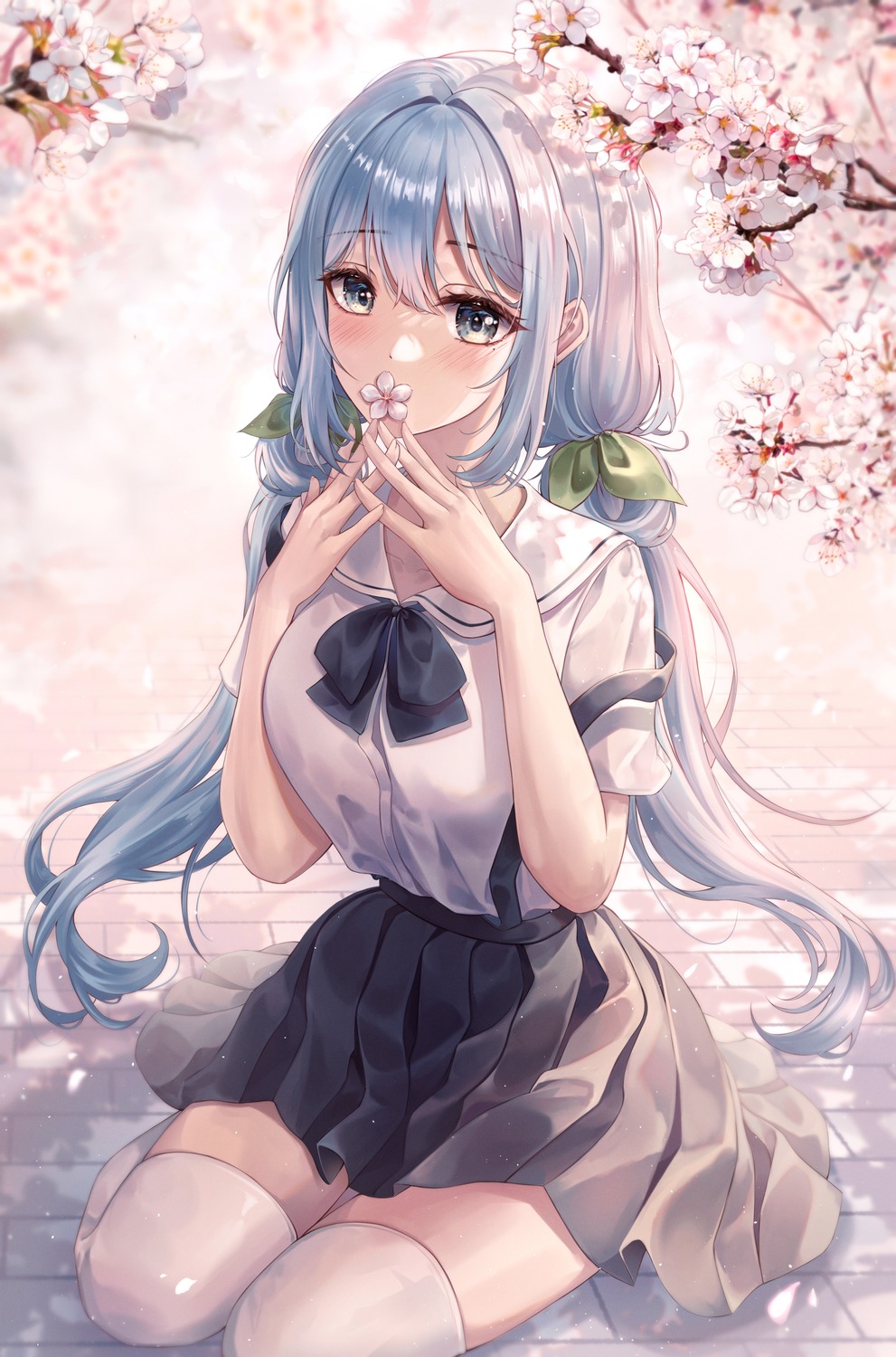 pippin_sol, seifuku, thighhighs