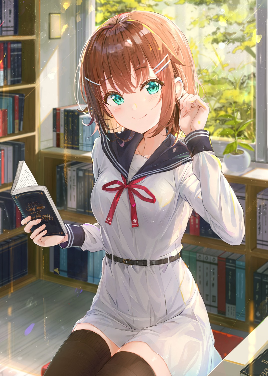 nakyo, seifuku, thighhighs