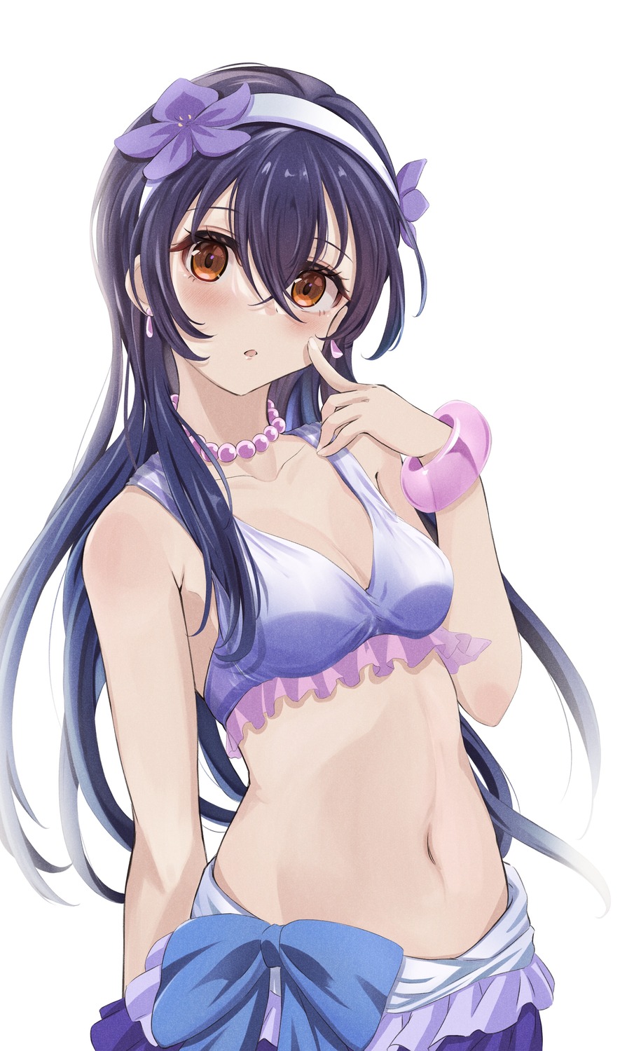 bikini, cleavage, frontrivers_kae, love_live!, love_live!_(series), sonoda_umi, swimsuits