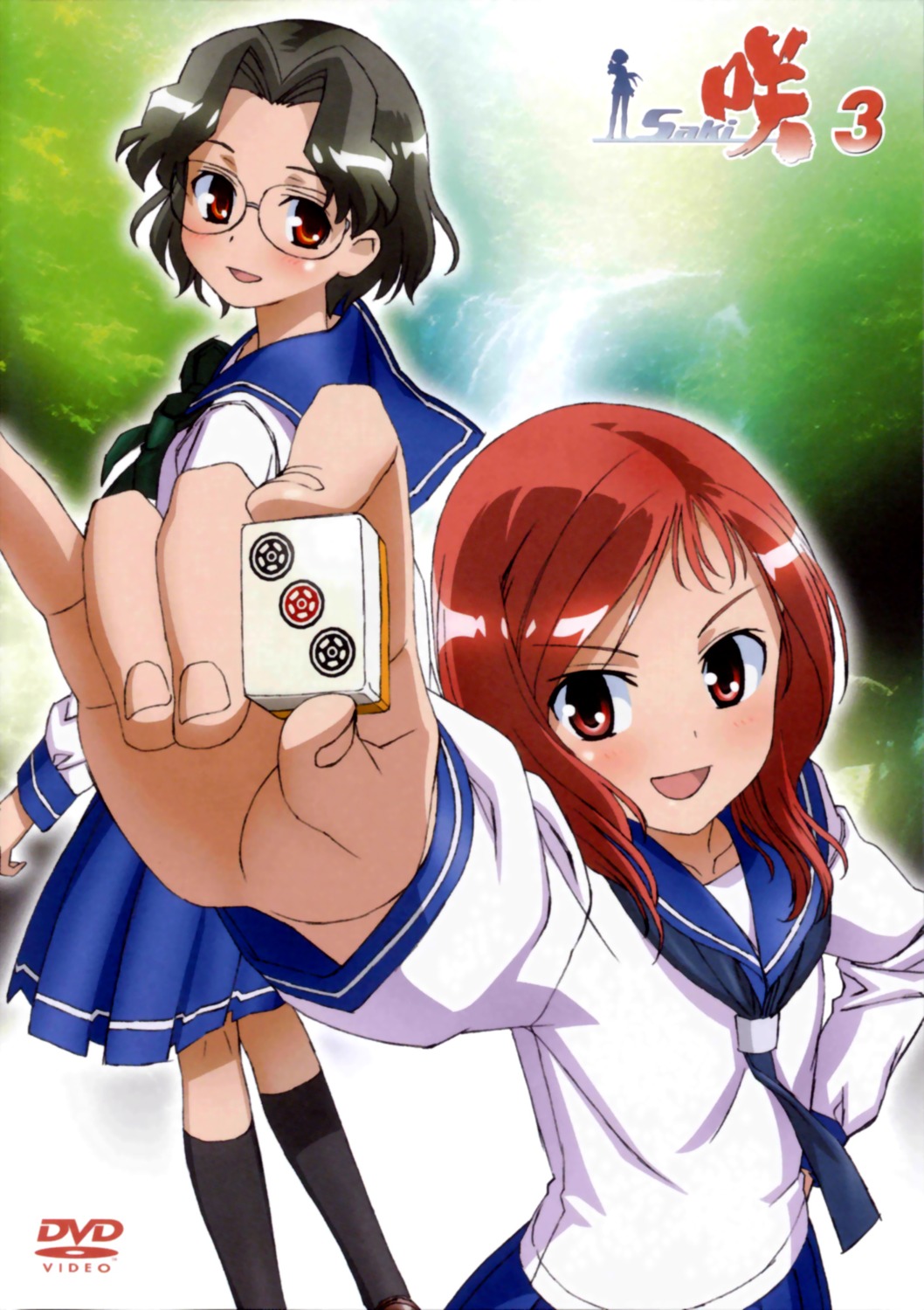 disc_cover, megane, saki, seifuku, someya_mako, takei_hisa
