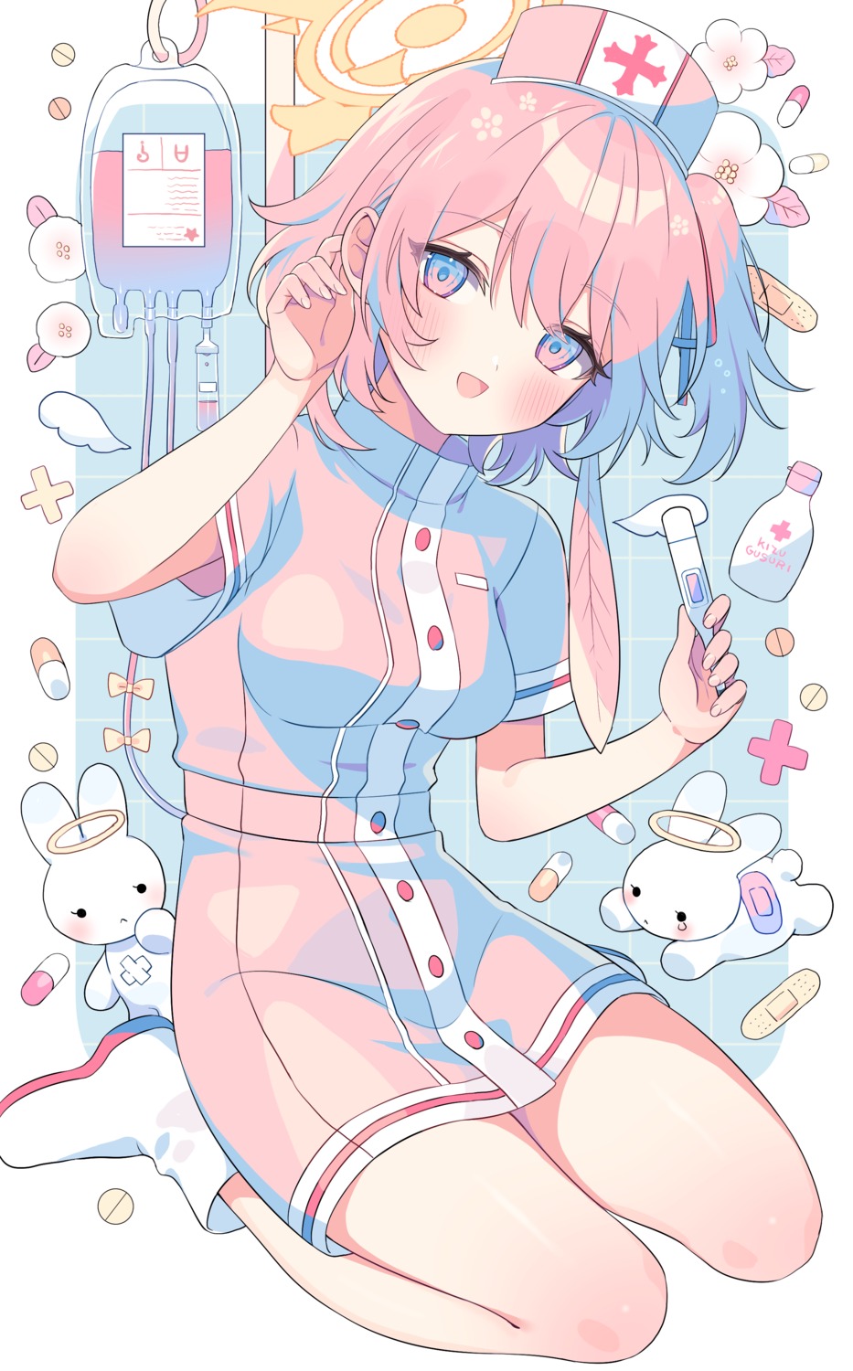blue_archive, halo, nehan_(gedatsu_nehan), nurse, sumi_serina