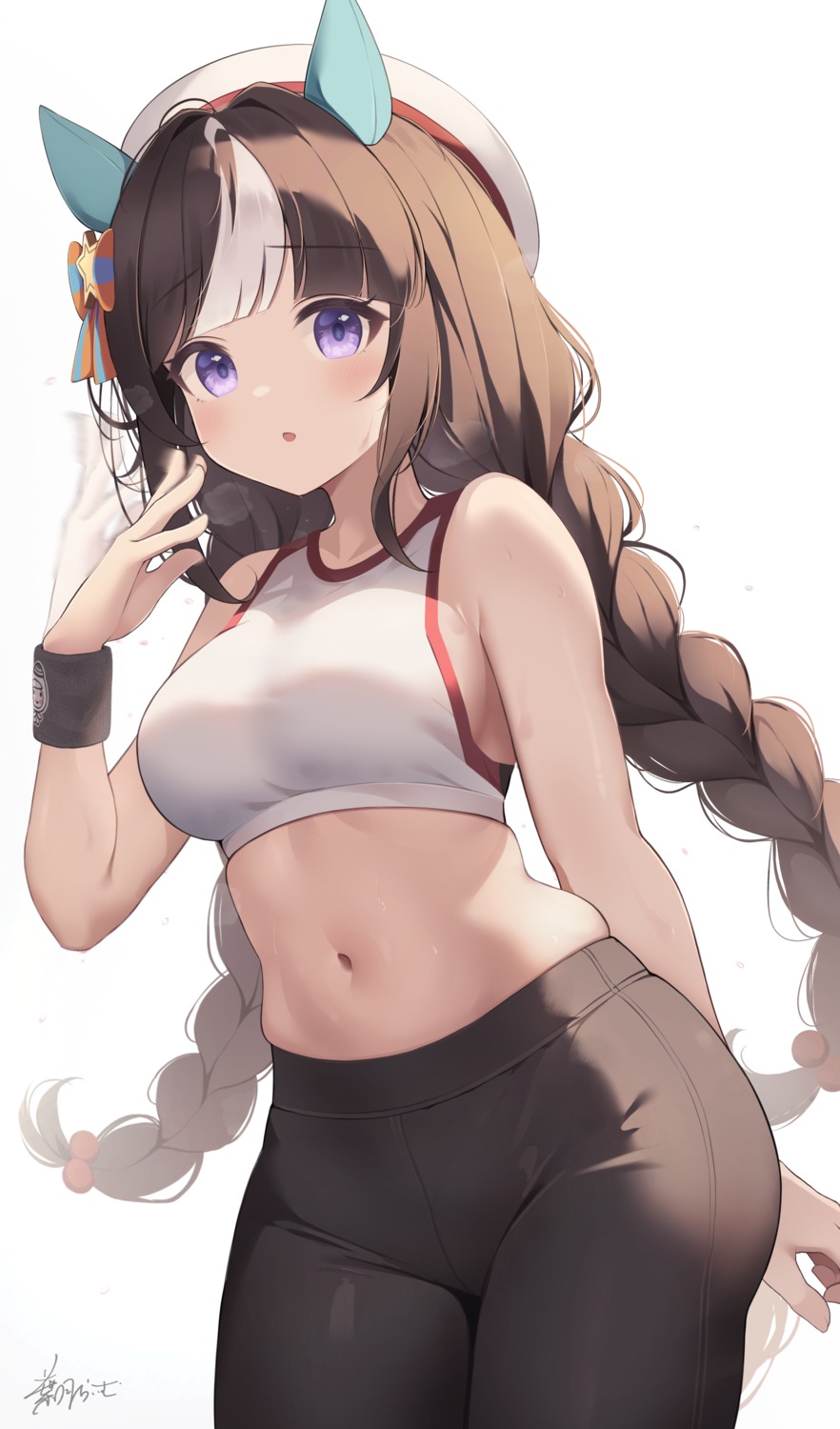 animal_ears, gym_uniform, hazuki_lime, hokko_tarumae_(umamusume), uma_musume_pretty_derby