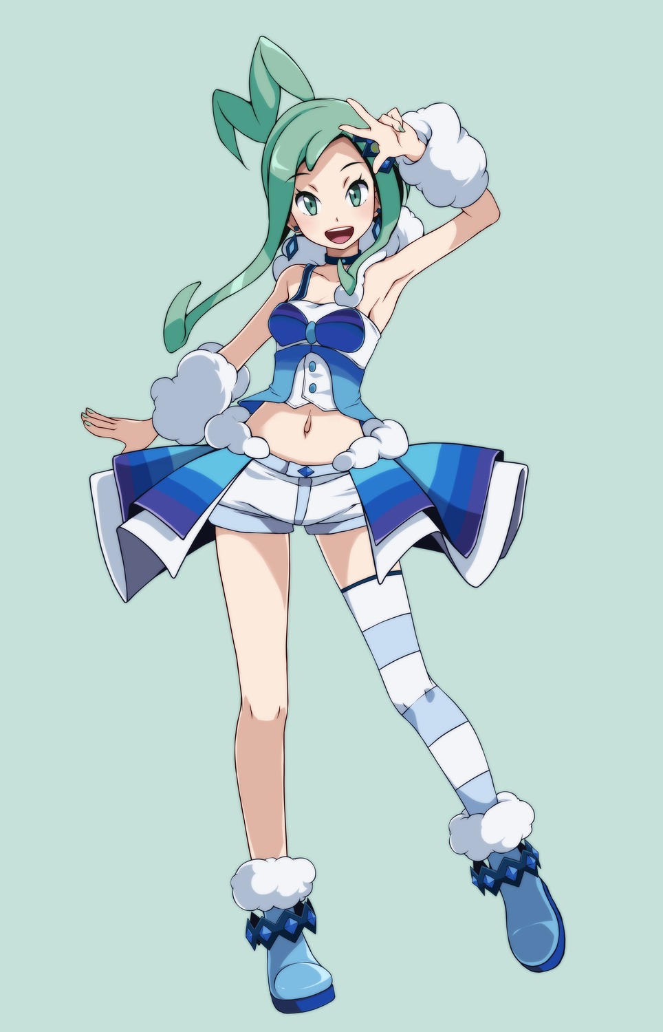 lucia_(pokemon), pokemon, pokemon_oras, thighhighs, tsukishiro_saika