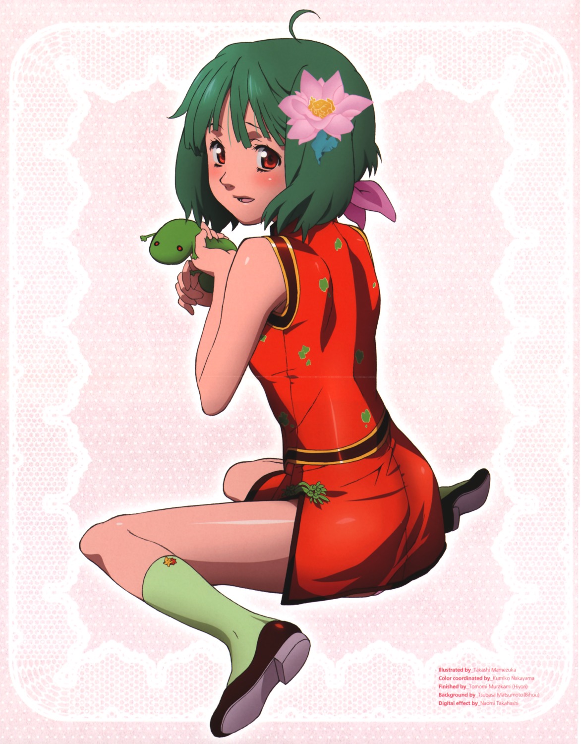 chinadress, crease, dress, macross, macross_frontier, mamezuka_takashi, oosanshouuo-san, ranka_lee