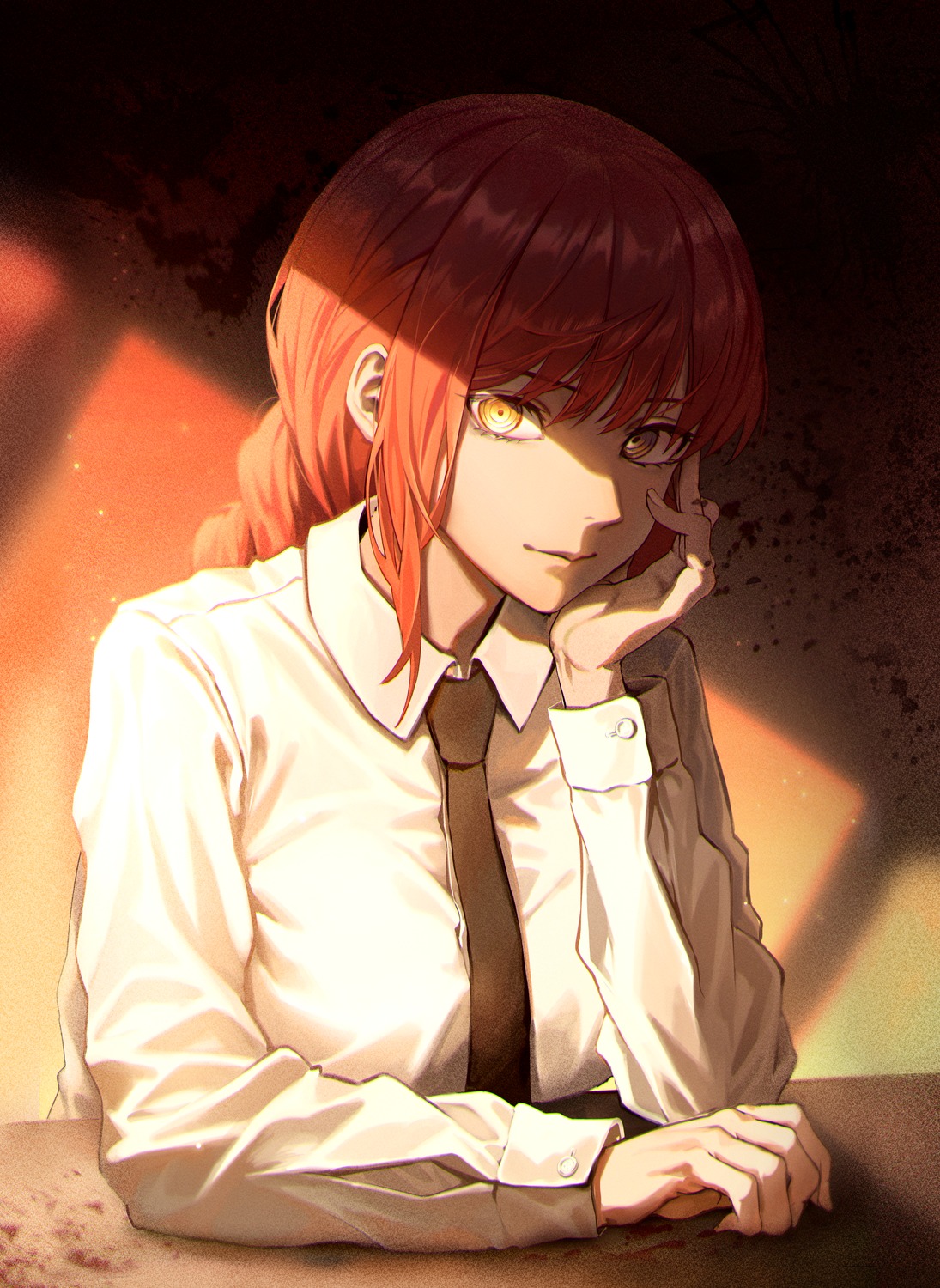 chainsaw_man, dress_shirt, makima_(chainsaw_man), soy_chicken