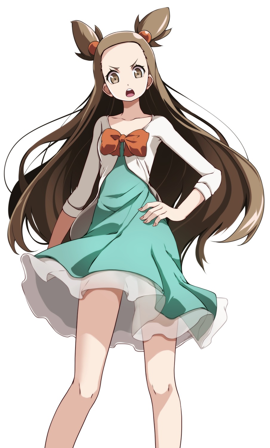 dress, mikan_(pokemon), pokemon, pokemon_hgss, see_through, skirt_lift, tsukishiro_saika