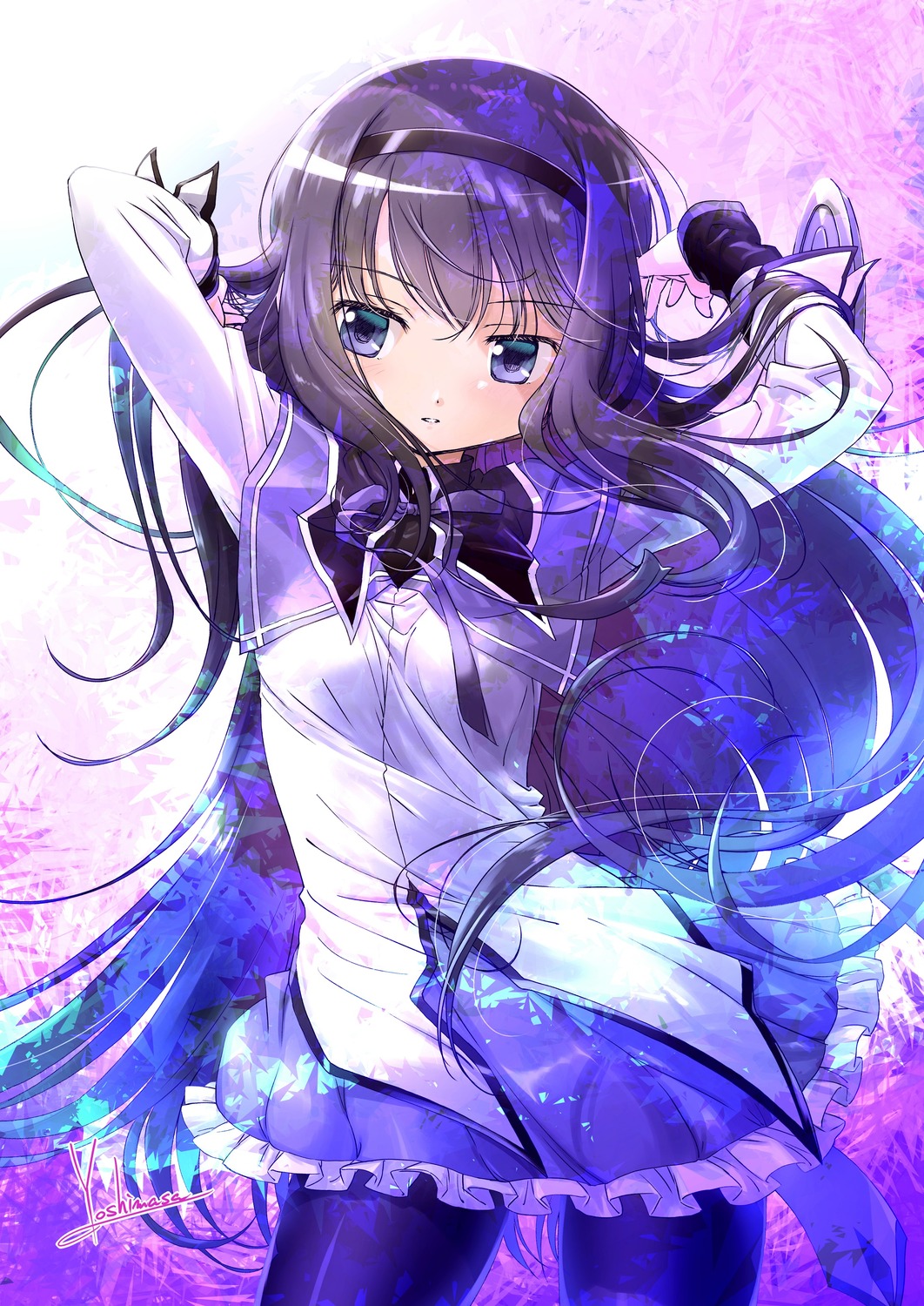 akemi_homura, mahou_shoujo_madoka_magica, pantyhose, yoshinaga_masahiro