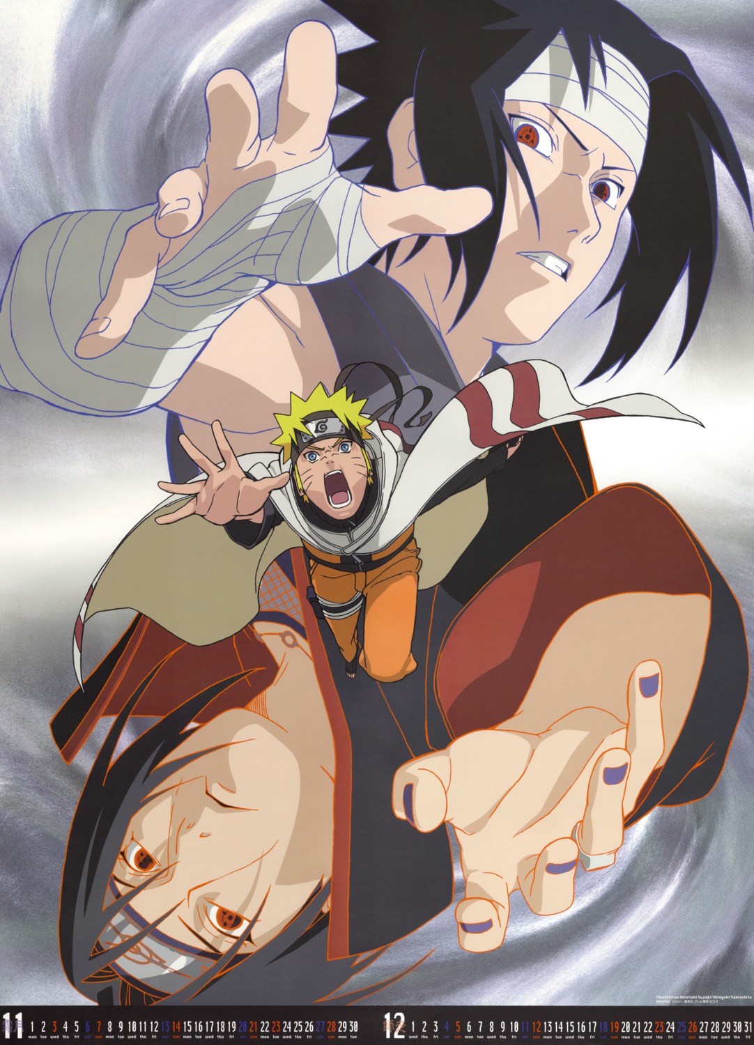 bandages, calendar, japanese_clothes, male, naruto, naruto_shippuden, ninja, suzuki_hirofumi