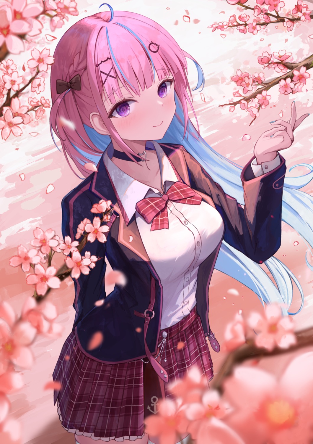 hololive, minato_aqua, seifuku, taikoi7