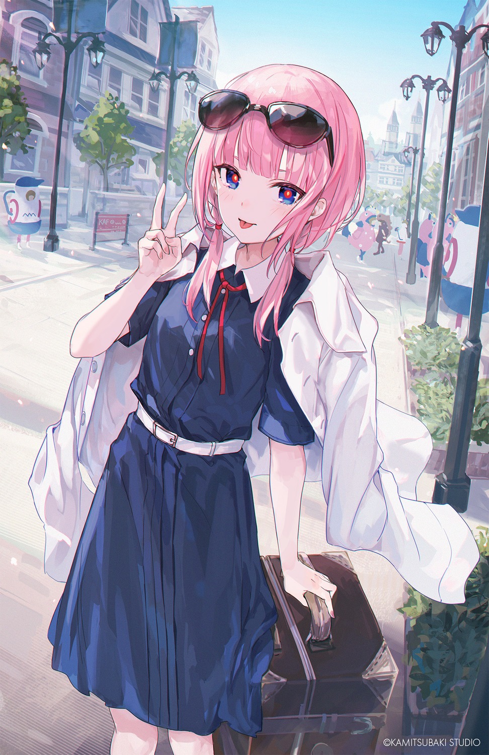 dress, kaf_(kamitsubaki_studio), kamitsubaki_studio, makihitsuji, megane