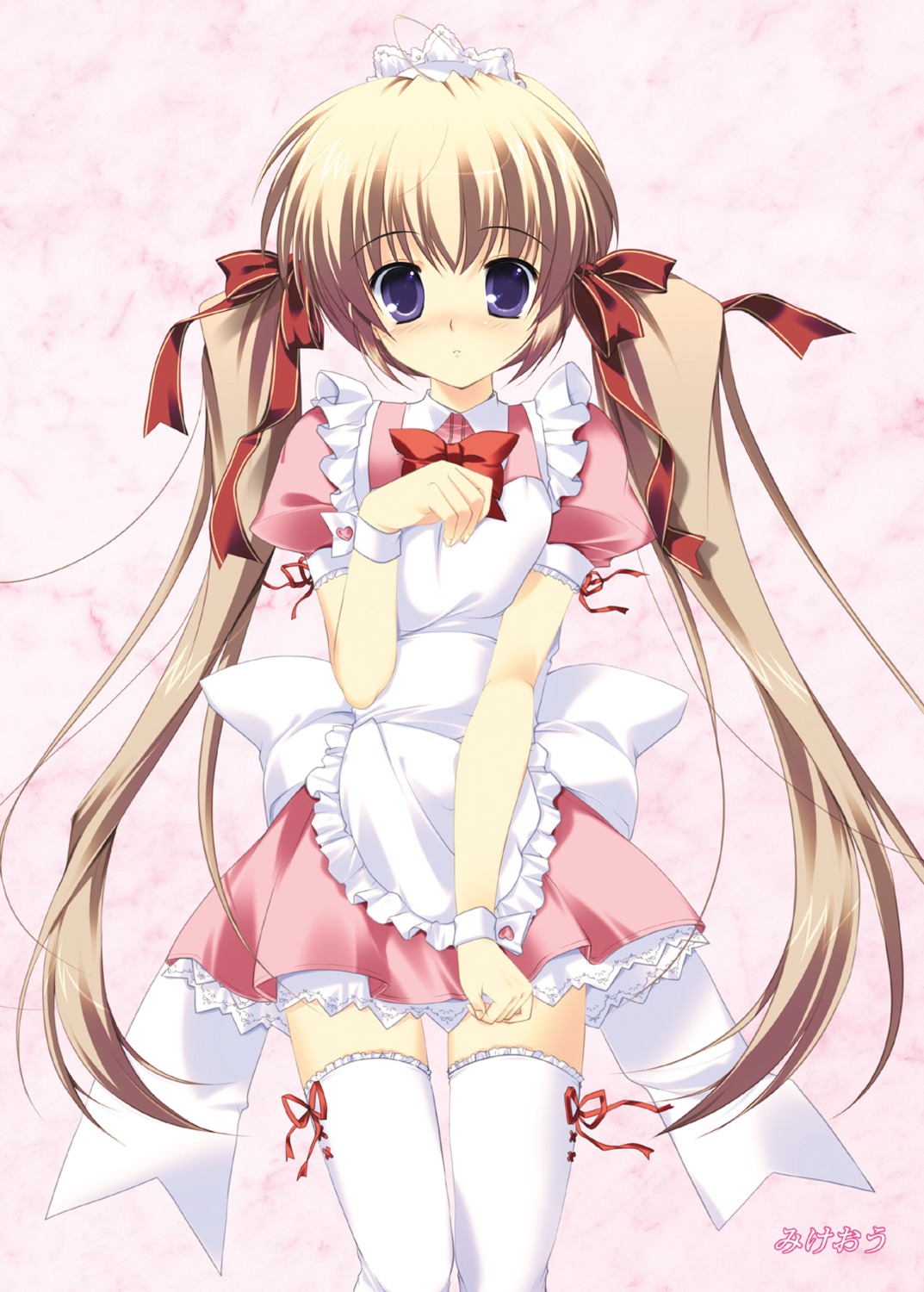 dreamparty, maid, mikeou, thighhighs