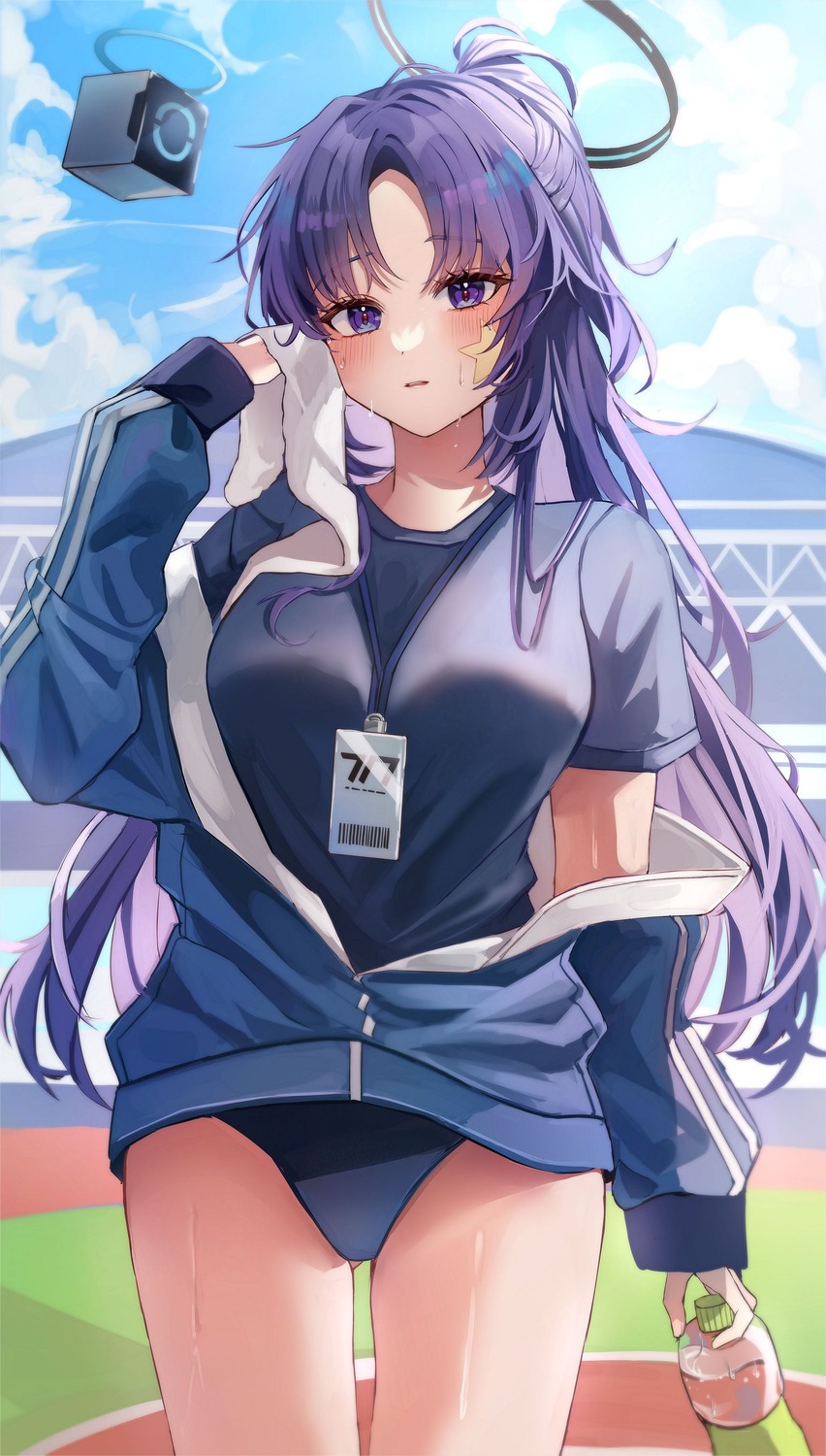 blue_archive, buruma, gym_uniform, halo, hayase_yuuka, kim_leeyoon, tattoo