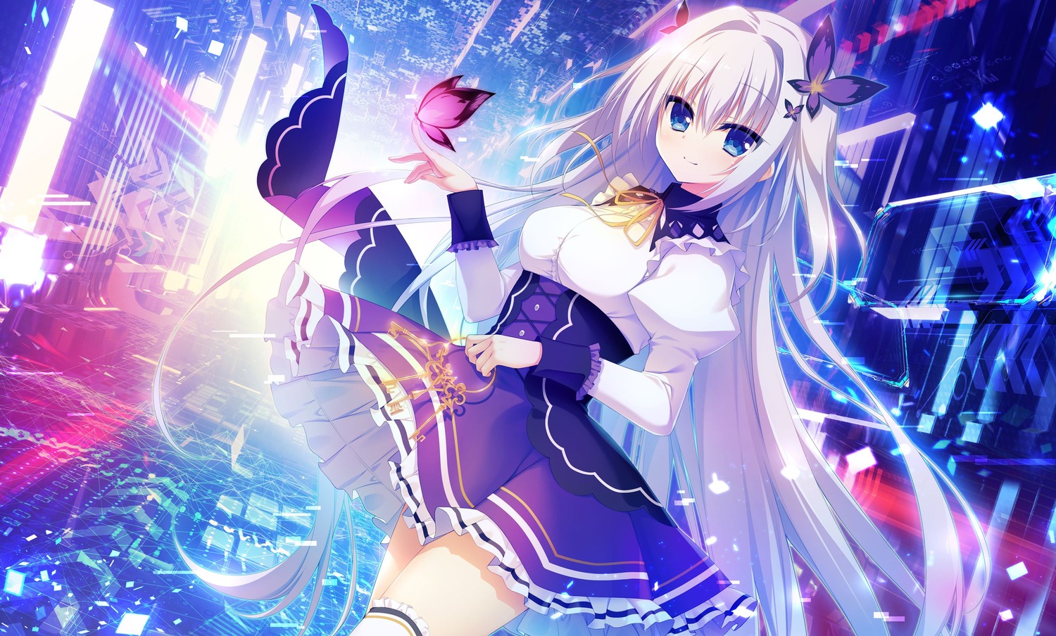 digination, flip*flop_~rambling_overrun~, matsumiya_kiseri, skirt_lift, thighhighs, tsukigaoka_ran