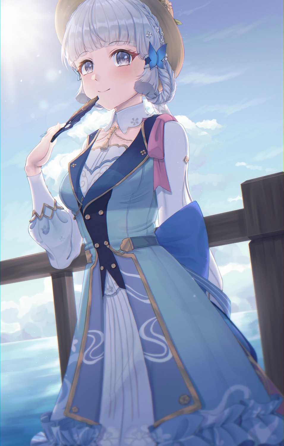 dress, genshin_impact, kamisato_ayaka, lala_(pixiv_42039091)