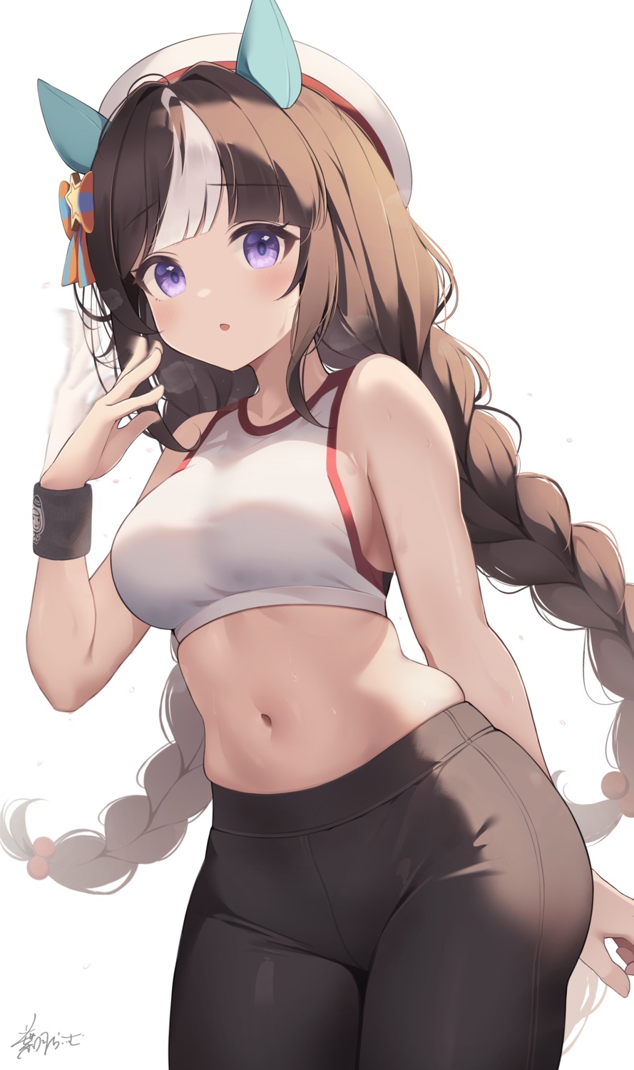 animal_ears, artist_revision, gym_uniform, hazuki_lime, hokko_tarumae_(umamusume), uma_musume_pretty_derby