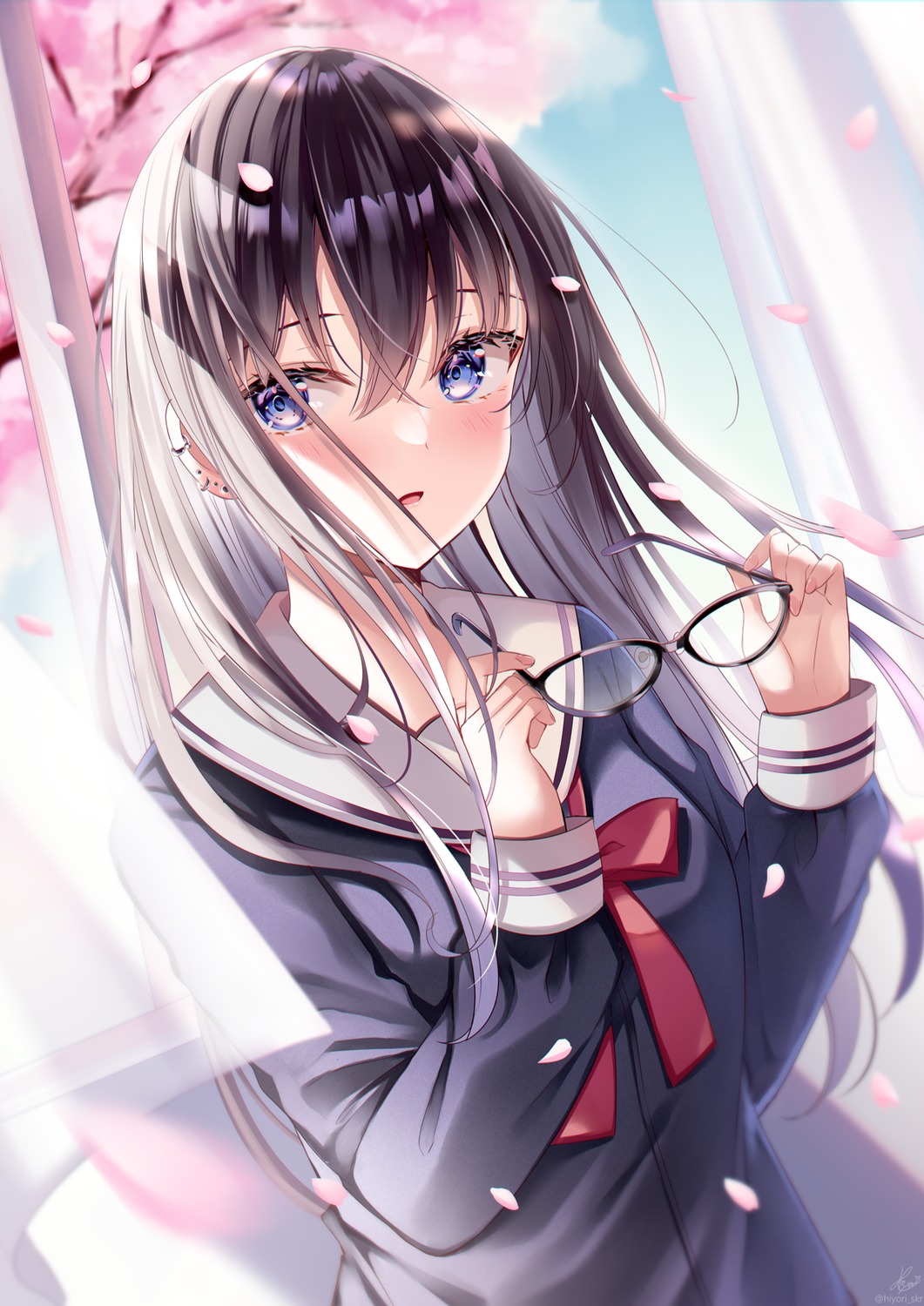 megane, sakura_hiyori, seifuku