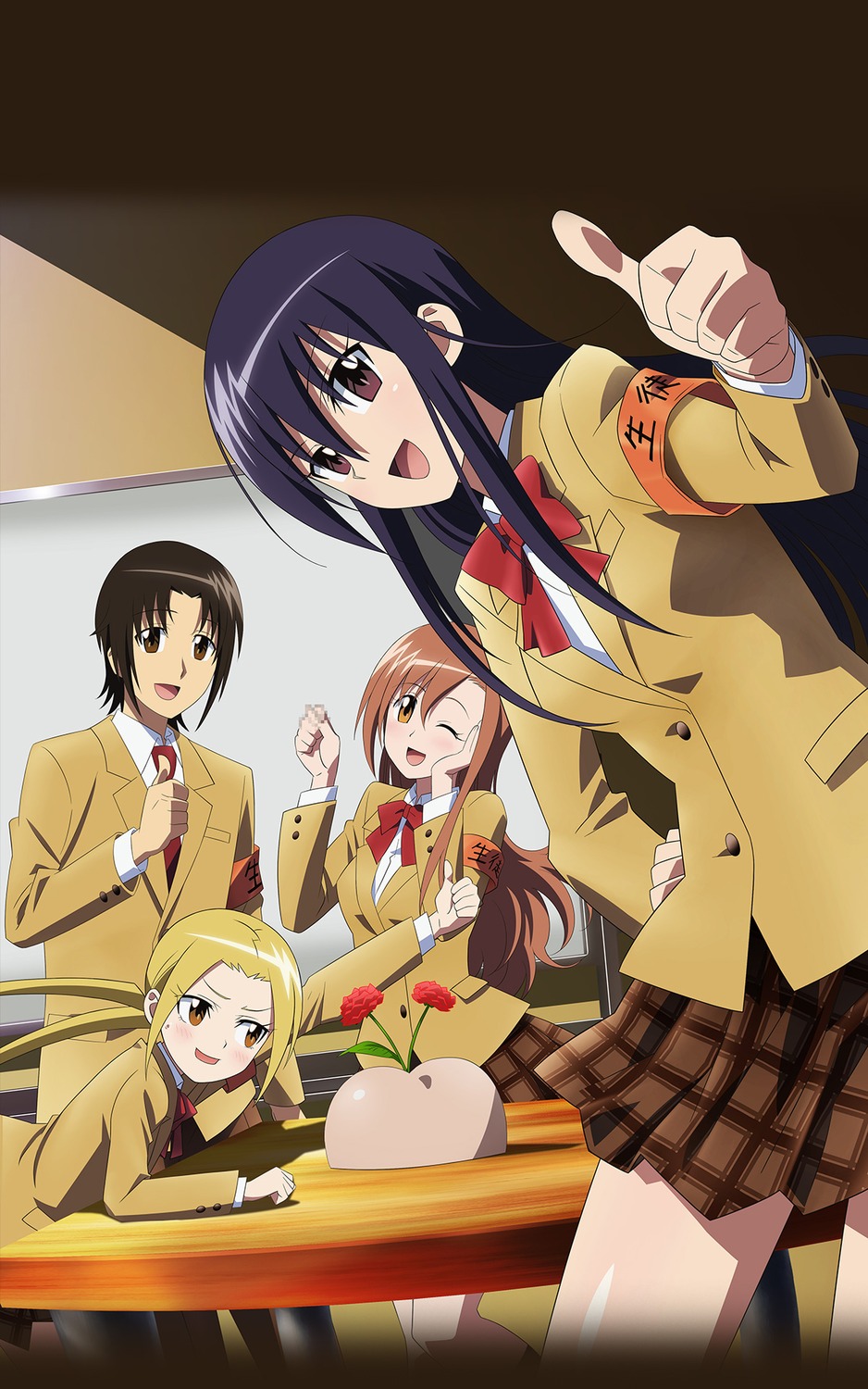amakusa_shino, hagimura_suzu, seifuku, seitokai_yakuin_domo, shichijou_aria, tsuda_takatoshi