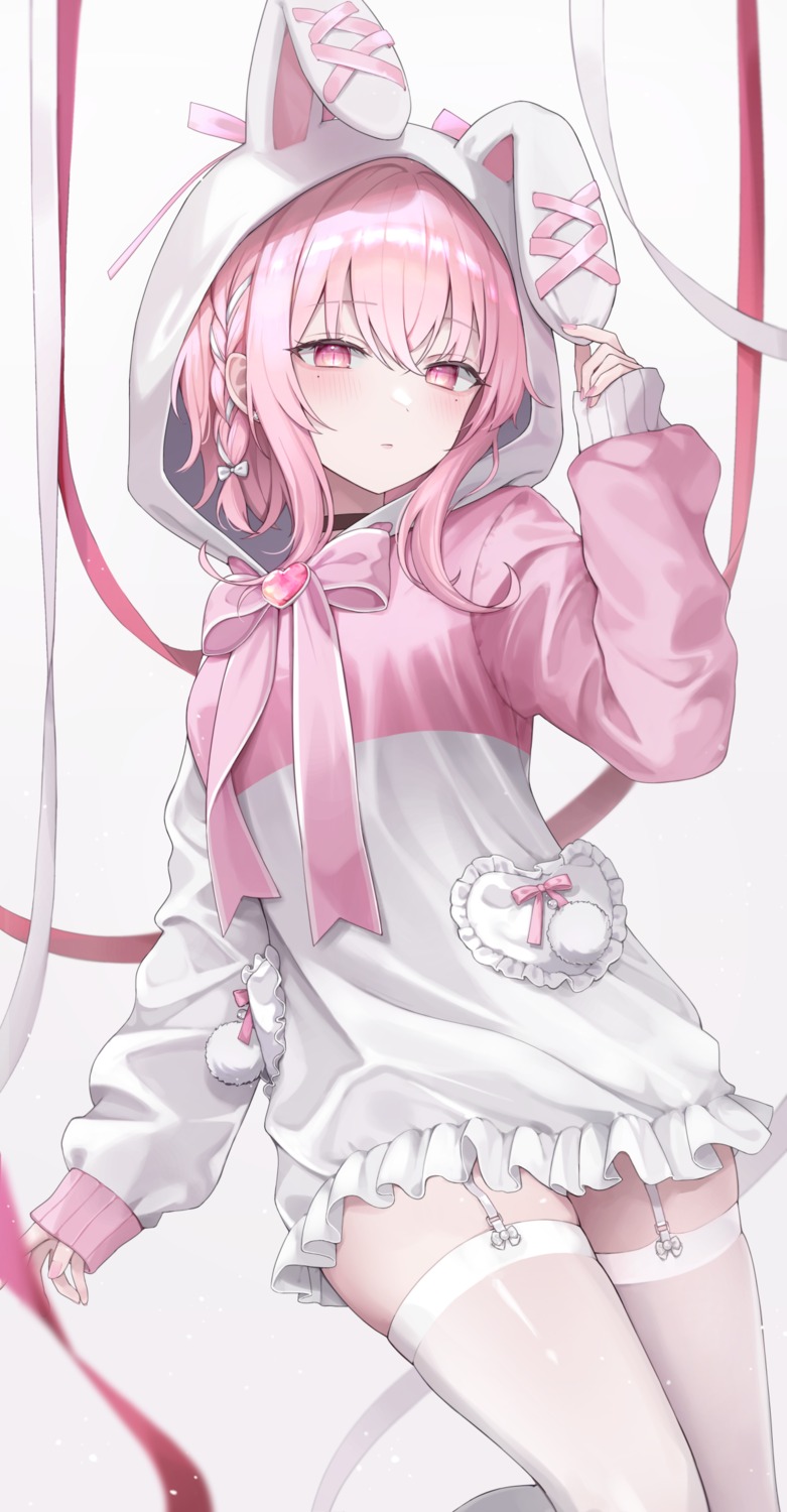 animal_ears, bunny_ears, komugiko_(0kmgk), stockings, thighhighs