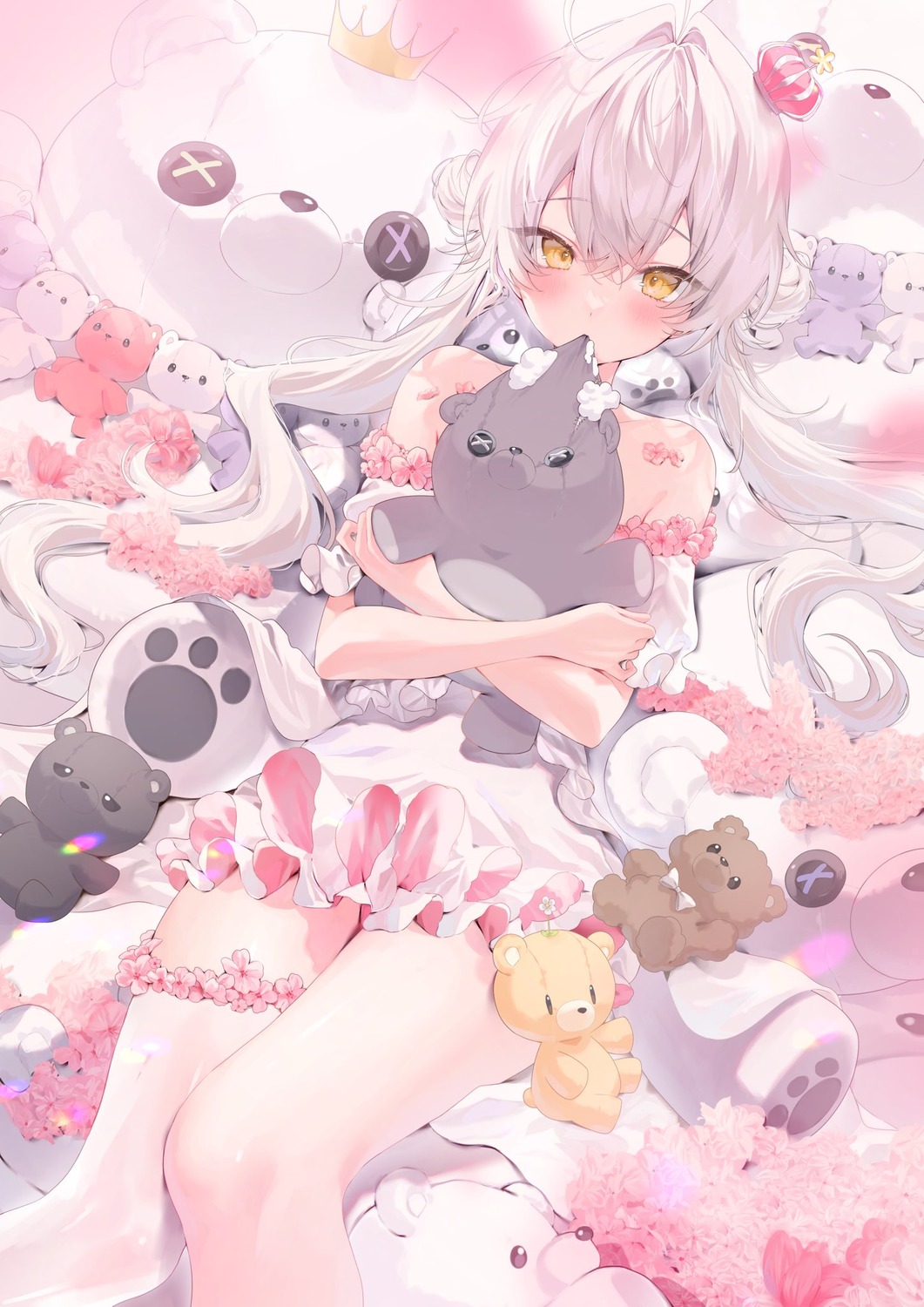 harui_(hr_x9_), no_bra, skirt_lift, thighhighs