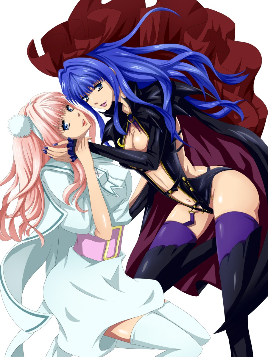 cleavage, macross, macross_frontier, reshika, sheryl_nome, thighhighs