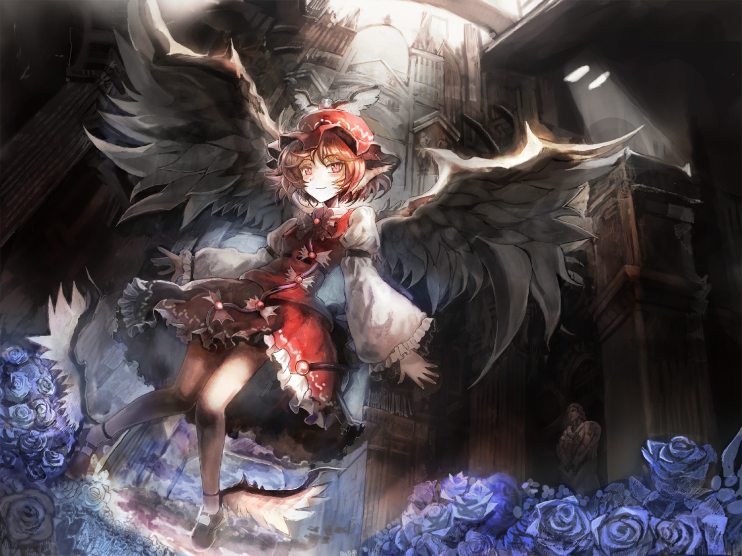 animal_ears, asuka_(moto), mystia_lorelei, touhou, wings
