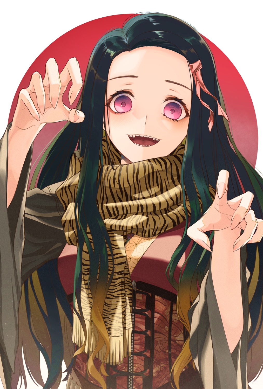 chuuni227, kamado_nezuko, kimetsu_no_yaiba, kimono