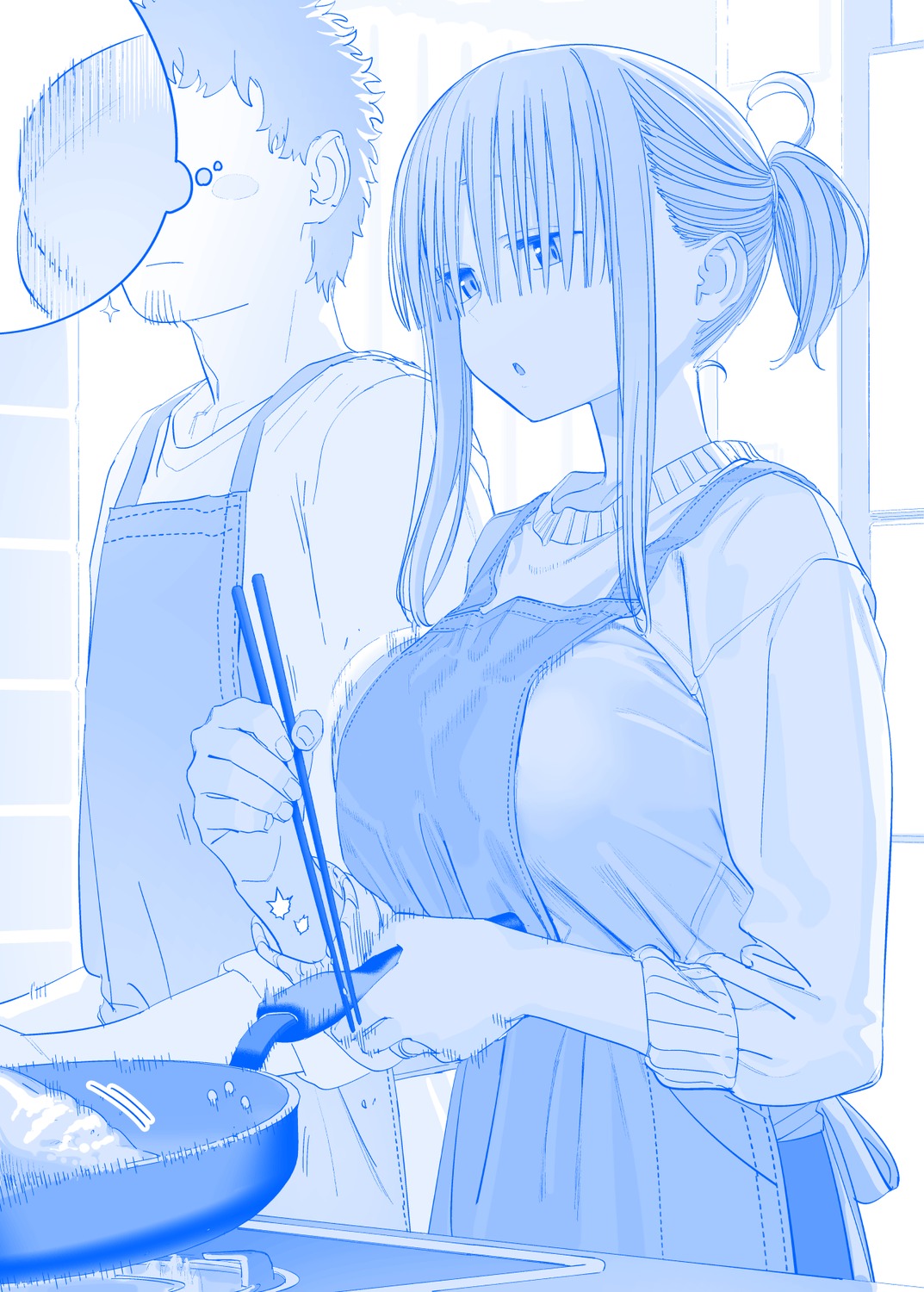 getsuyoubi_no_tawawa, himura_kiseki, maegami-chan, monochrome, sweater