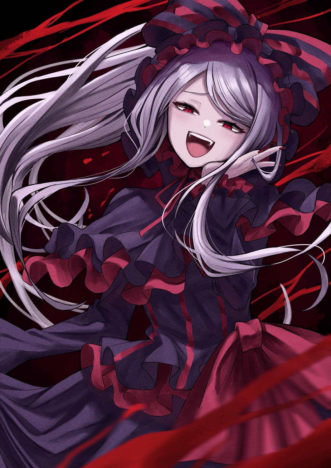 blood, dress, gothic_lolita, karadborg, lolita_fashion, overlord, shalltear_bloodfallen