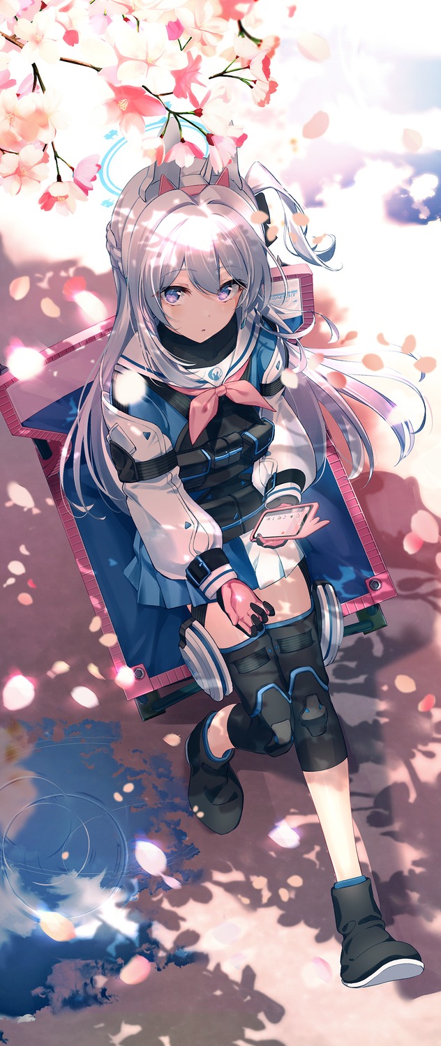 animal_ears, blue_archive, bunny_ears, dice_gt, halo, seifuku, tsukiyuki_miyako