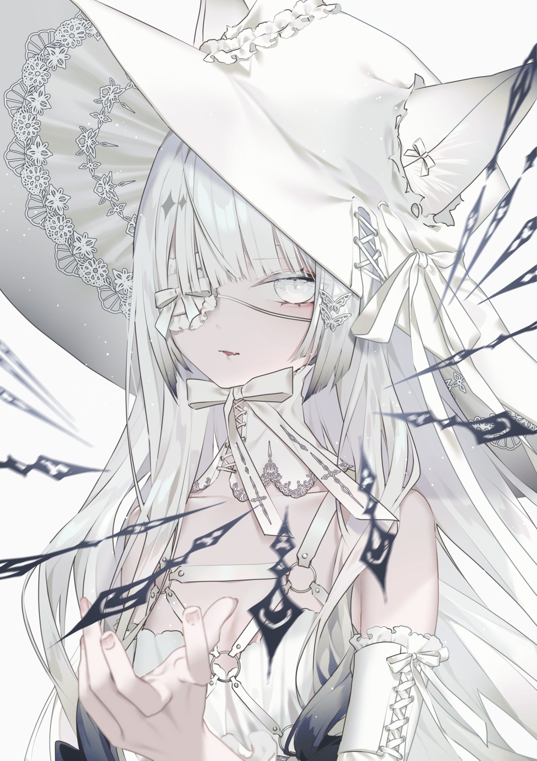 animal_ears, eyepatch, kotarou, lolita_fashion, witch